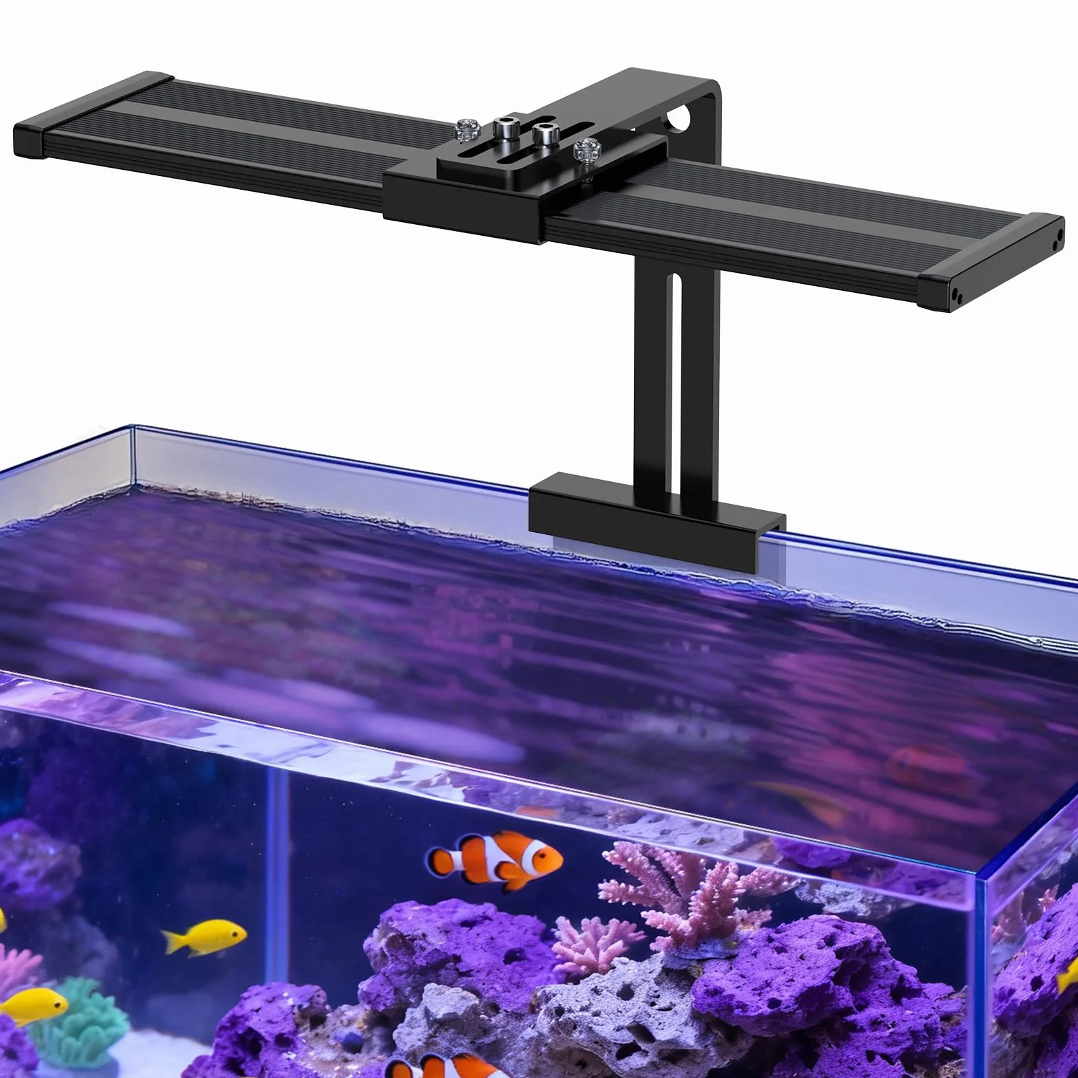 hygger Lampa LED do akwarium, do słonej wody, 19 W, oświetlenie Clip, do akwarium, tryb 24/7, lampa akwariowa z timerem, nano-zbiornik, lampa rafowa dla koralowców