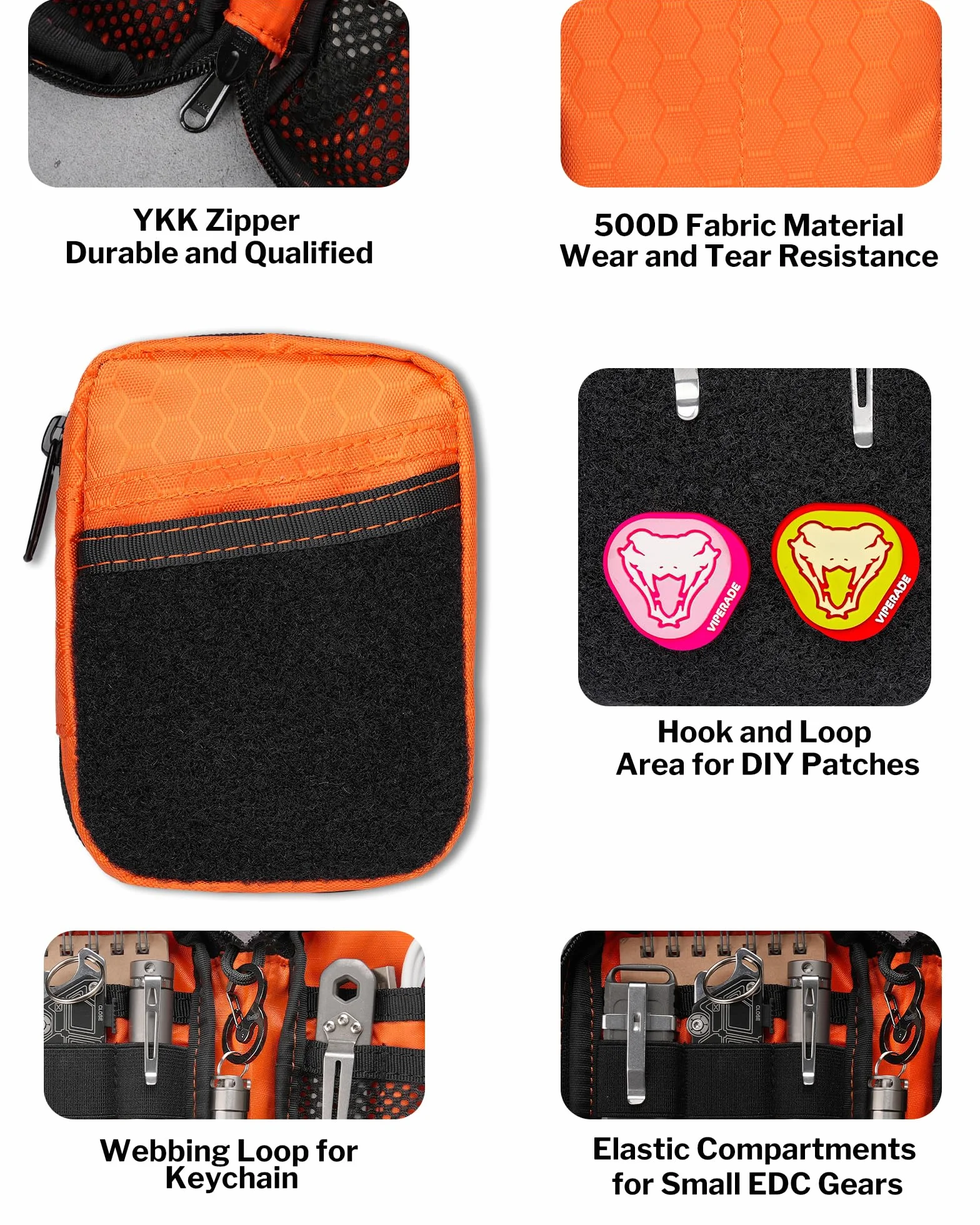 VIPERADE VE31 EDC Organizer mini torba na narzędzia z YKK zamkiem błyskawicznym