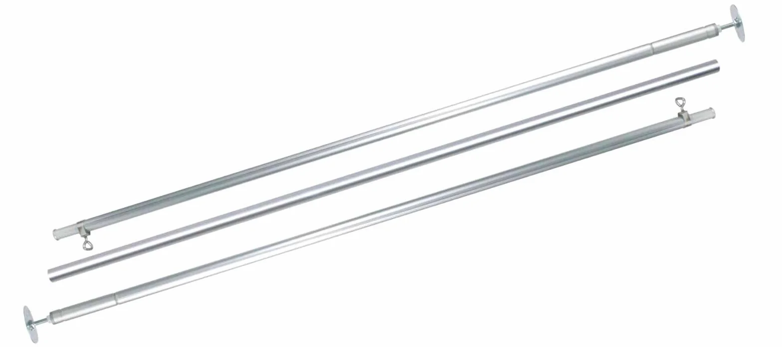 TRIXIE 4414 Drążki Napinające do Mocowania Siatek Ochronnych dla Kotów na Balkonie, 1,28 – 3,20 m