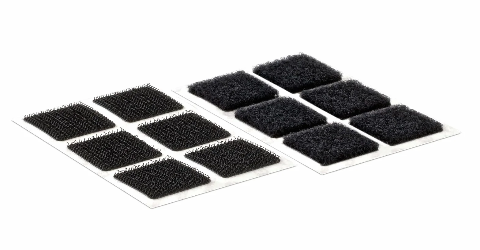 Velcro VEL-EC60236 24 szt., czarne, przyklejane kwadraty, 25 mm