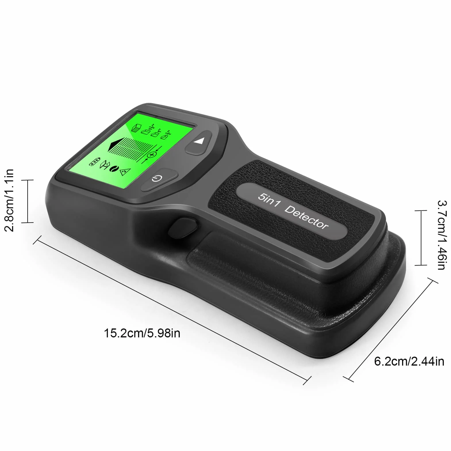Cyfrowy lokalizator 5 w 1, skaner ścienny z wyświetlaczem HD LCD, ostrzeżenie akustyczne do lokalizowania przewodów i belek drewnianych