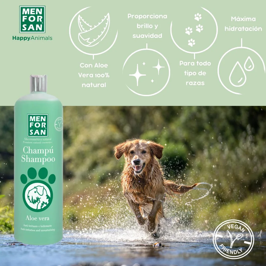 MENFORSAN Szampon z Aloesu dla Psów 1 litr Naturalny Nawilżający