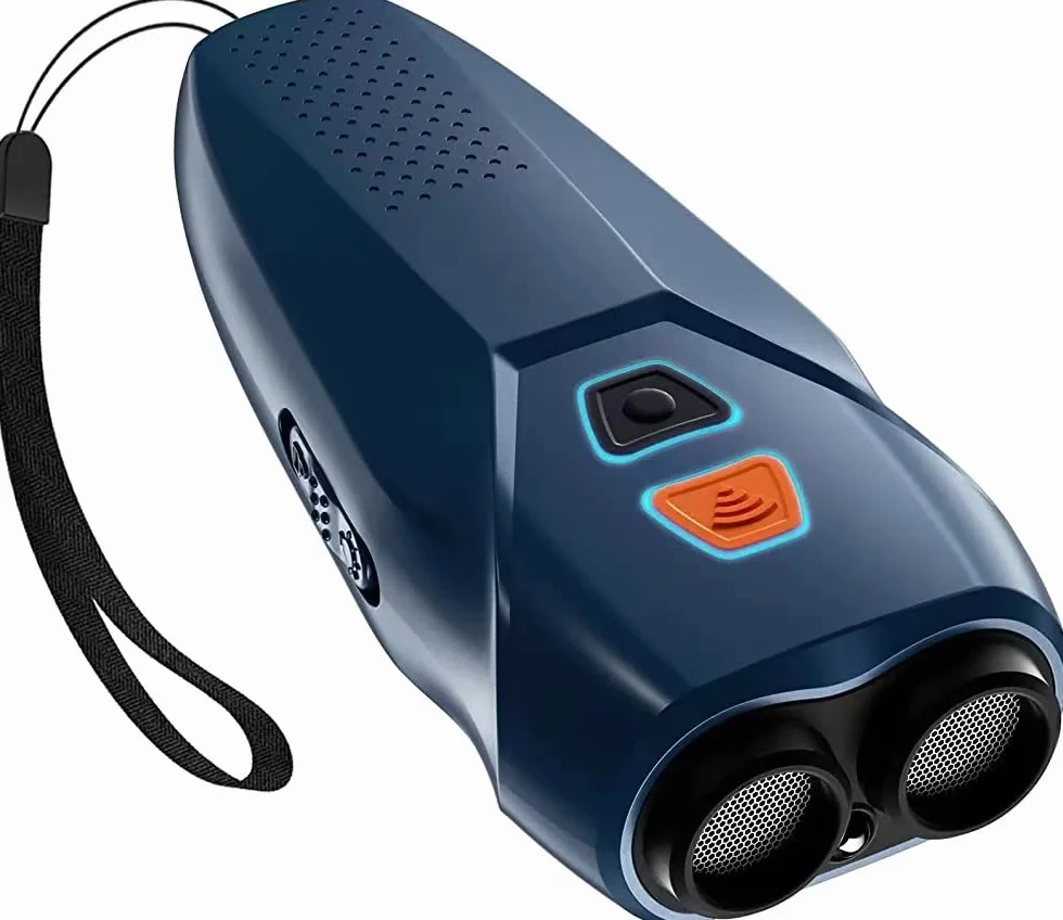 PET Trainer silbato de perro ultrasónico con linterna LED recargable 25 pies
