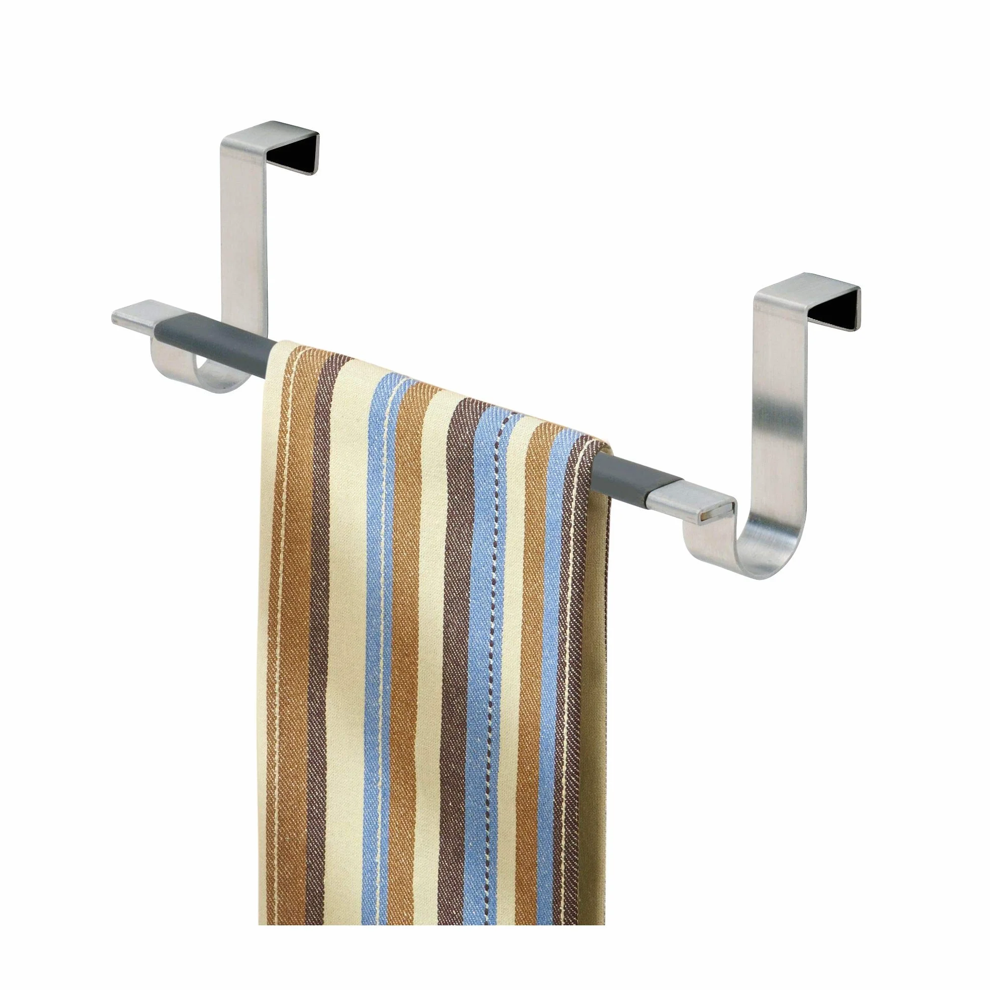 mDesign Uchwyt na r?czniki do r?k nad szafk?, do kuchni, szeroki 23 cm, wieszak na drzwi wewn?trzne / zewn?trzne, do przechowywania, wieszak na r?czniki nad drzwiami, kolekcja Omni, 2 sztuki,