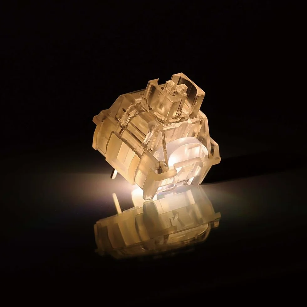 TTC Frozen Silent V2 Switch, Transparent RGB Pre-Lubed Silent Linear Mechanical Keyboard Switch(110PCS)