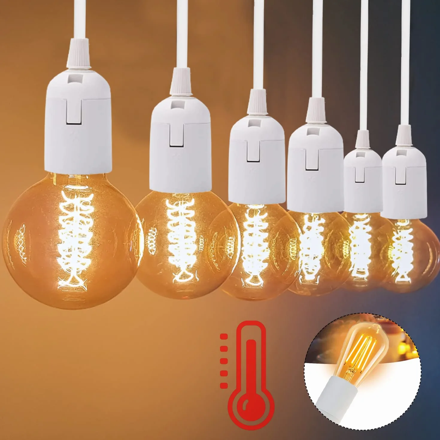 10 sztuk oprawek do lampy E27, oprawka zapasowa, uchwyt do renowacji, uchwyt lampy 4 A, 250 V, oprawka z kablem do salonu, żyrandola, kuchni, sypialni, żarówki, akcesoria (białe)