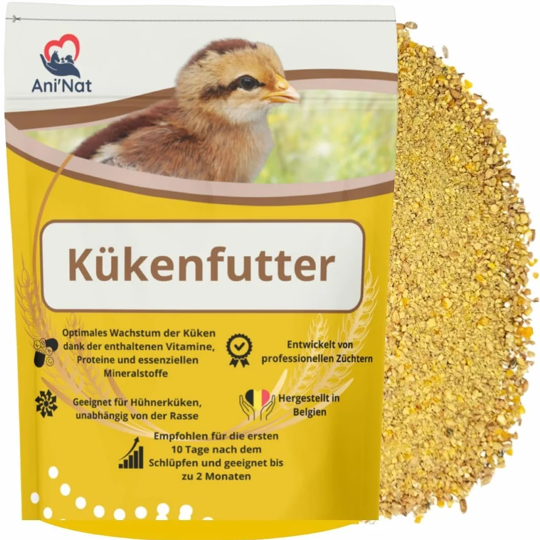AniNat karma dla piskląt, pokarm dla pierwszych dzieci z witaminami, białkami, minerałami i olejkami eterycznymi. Bez antybiotyków i BEZ TECHNIKI GENOWEJ. Nadaje się od urodzenia. (1,80 kg)