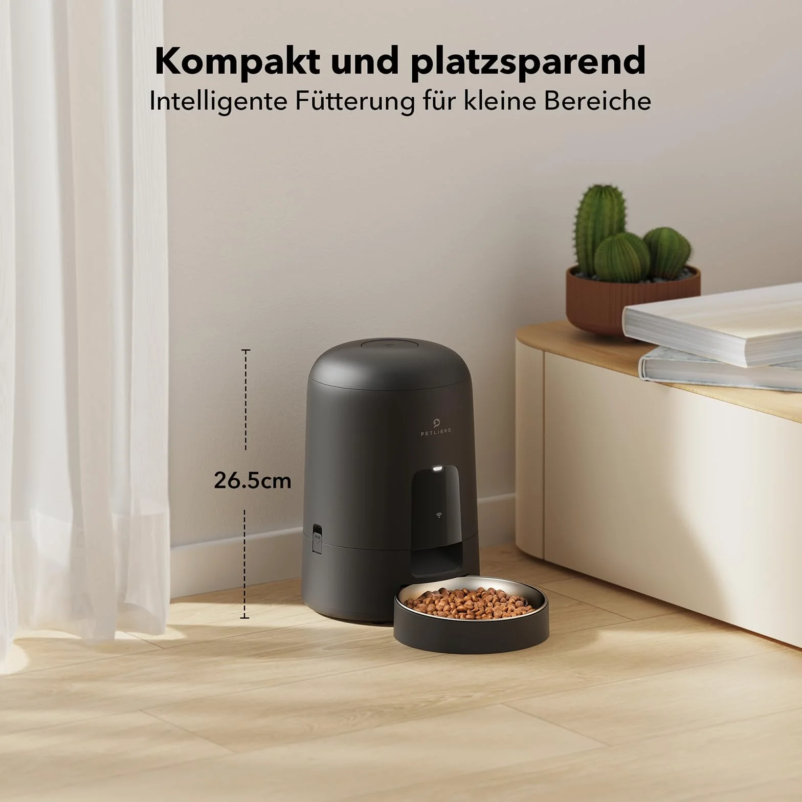 PETLIBRO 2,4G WiFi automatyczny dozownik karmy dla kotów z baterią, automatyczny dozownik karmy dla psów ze stali nierdzewnej, inteligentny karmnik dla kota, sterowanie aplikacją, 1-10 posiłków, 2 l