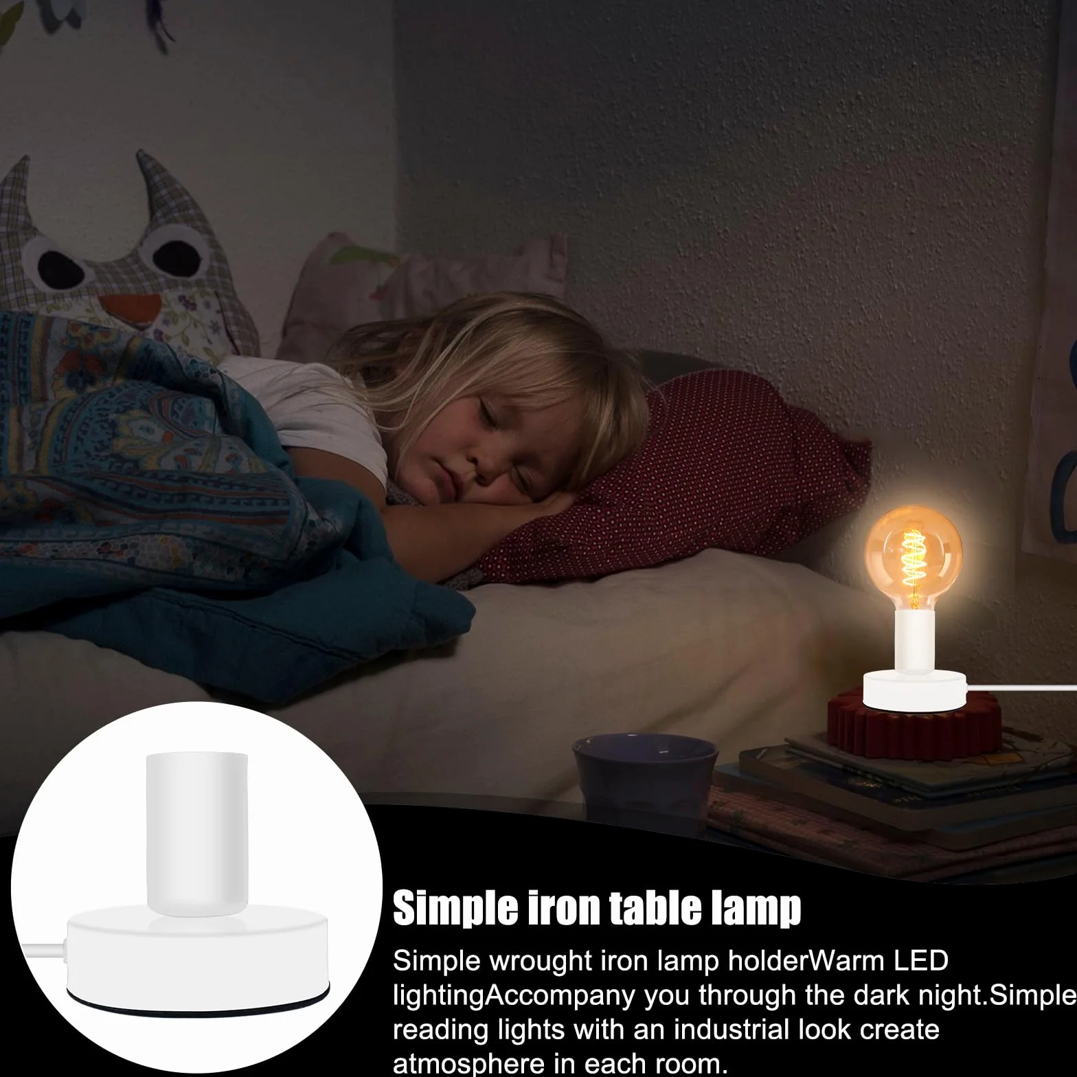 GBKDQQ 2 sztuki lampy stołowej, oprawka E27 z kablem, oprawka lampy z przełącznikiem, lampka nocna, oprawa E27, do sypialni, salonu