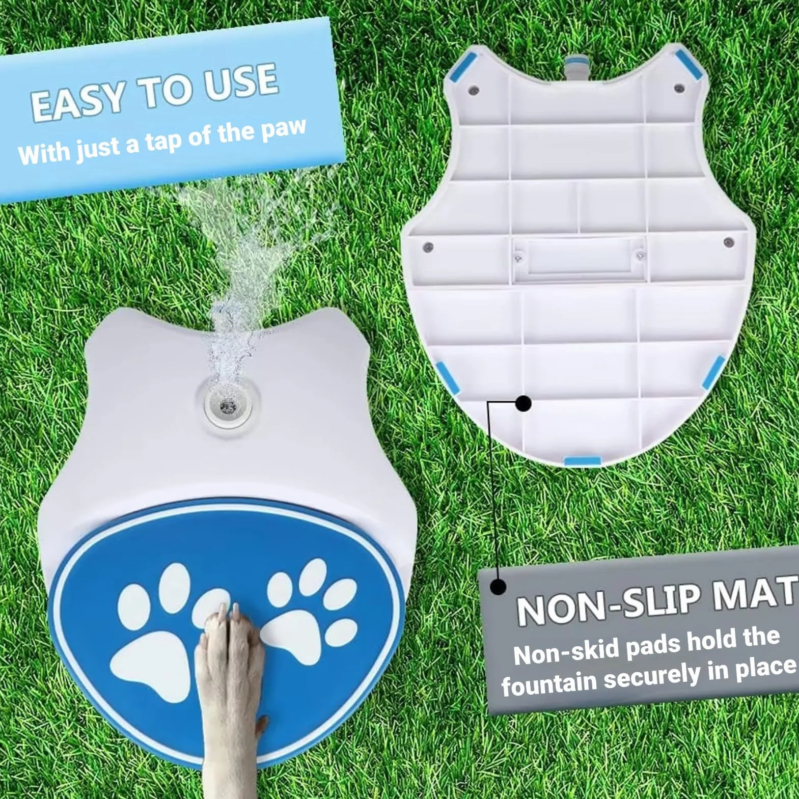 Zewnętrzna fontanna dla psa dog sprinkler regulowana fontanna dla psa, wygodna aktywna poidło dla psa z rurką dla psa dog water toys Fontanelle