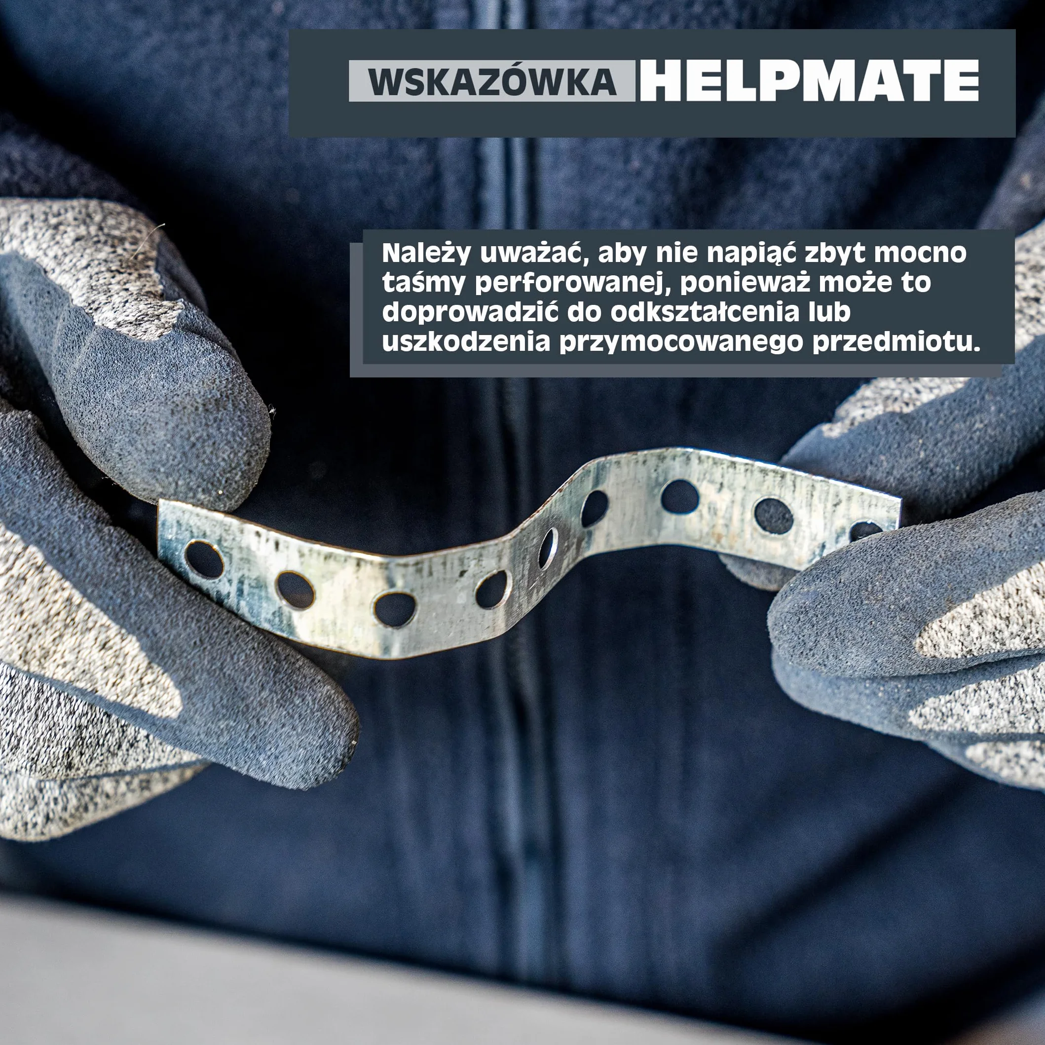 HELPMATE – Taśma perforowana o długości 10 m – stal ocynkowana sendzimir – szerokość 17 mm – grubość materiału 0,8 mm – wysokiej jakości ocynkowana – wytrzymała do budowy, warsztatu, projektów "zrób