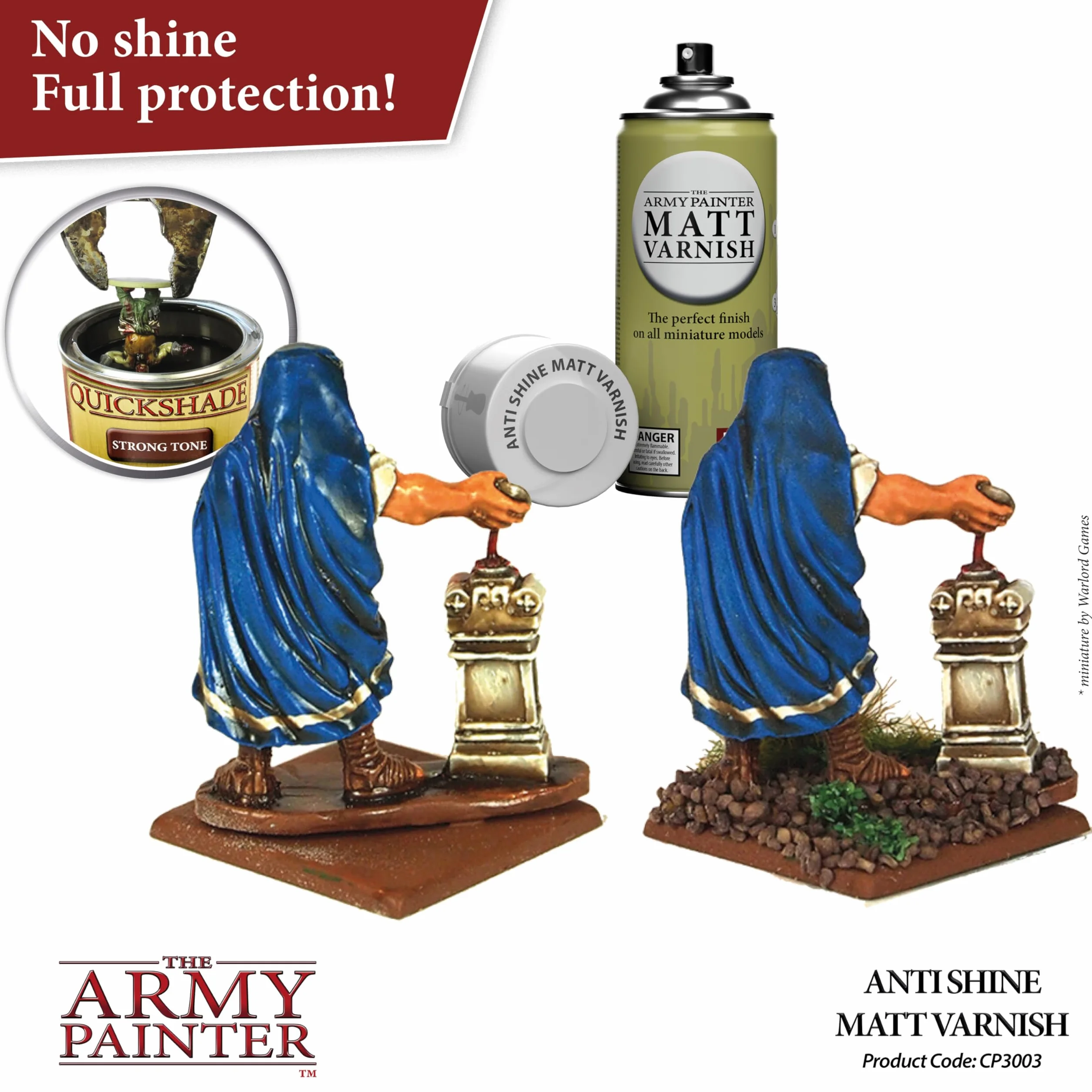 The Army Painter Anti Shine Matt Varnish Quickshade Protector do miniatur akryl w sprayu