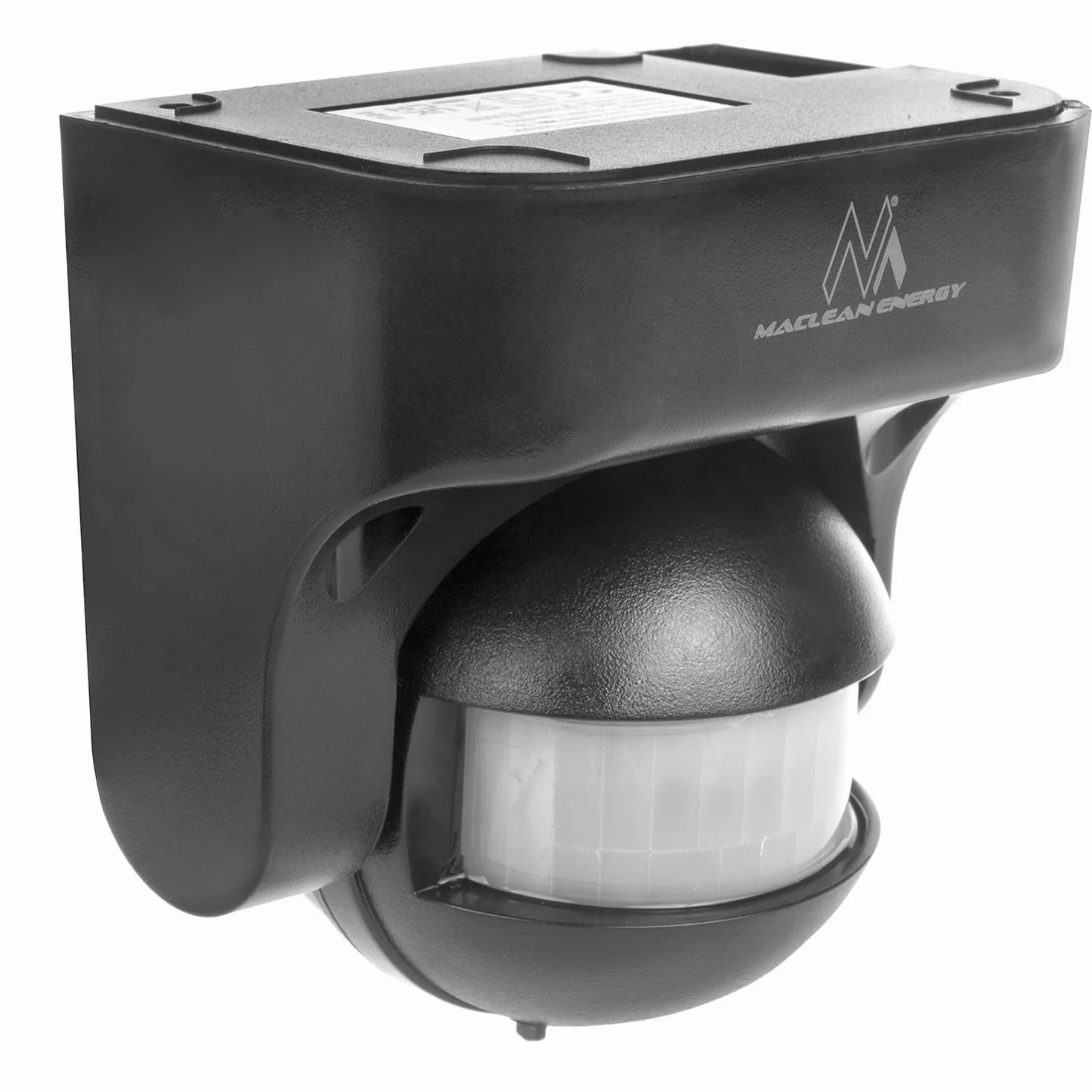 Maclean MCE358 GR Czujnik ruchu PIR na podczerwień IP44 Zasięg 12 m Maksymalne obciążenie Detektor ruchu 800/1200 W Szary