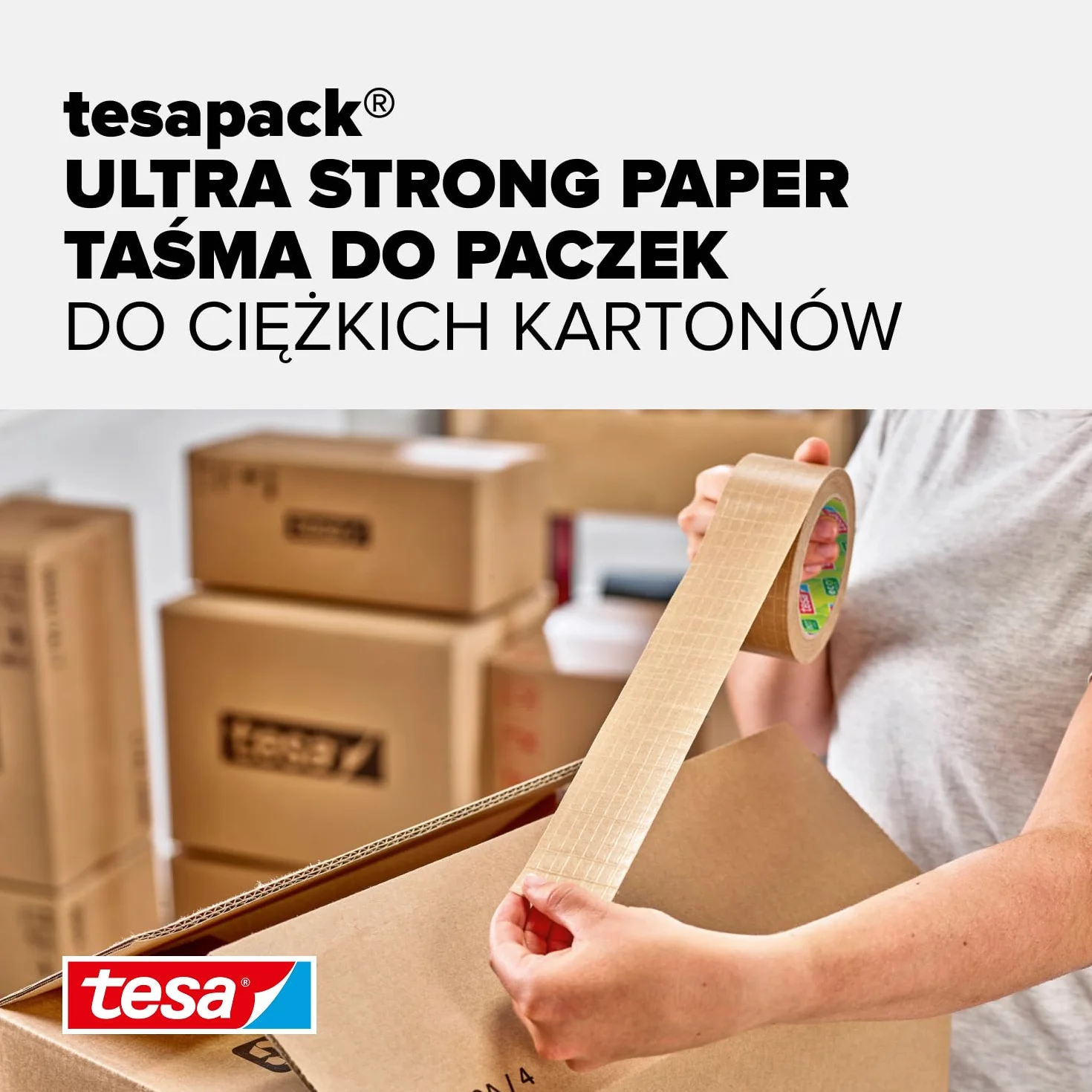 Tesa 56000-00000-00 Taśma do Pakowania, Brązowy, 25 m x 50 mm