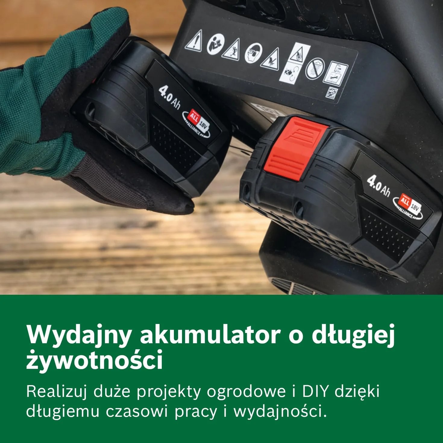 Bosch Starter Set 18V - akumulator i szybka ładowarka (1 akumulator Li-ion 4,0 Ah, szybka ładowarka POWER FOR ALL 18V Alliance)