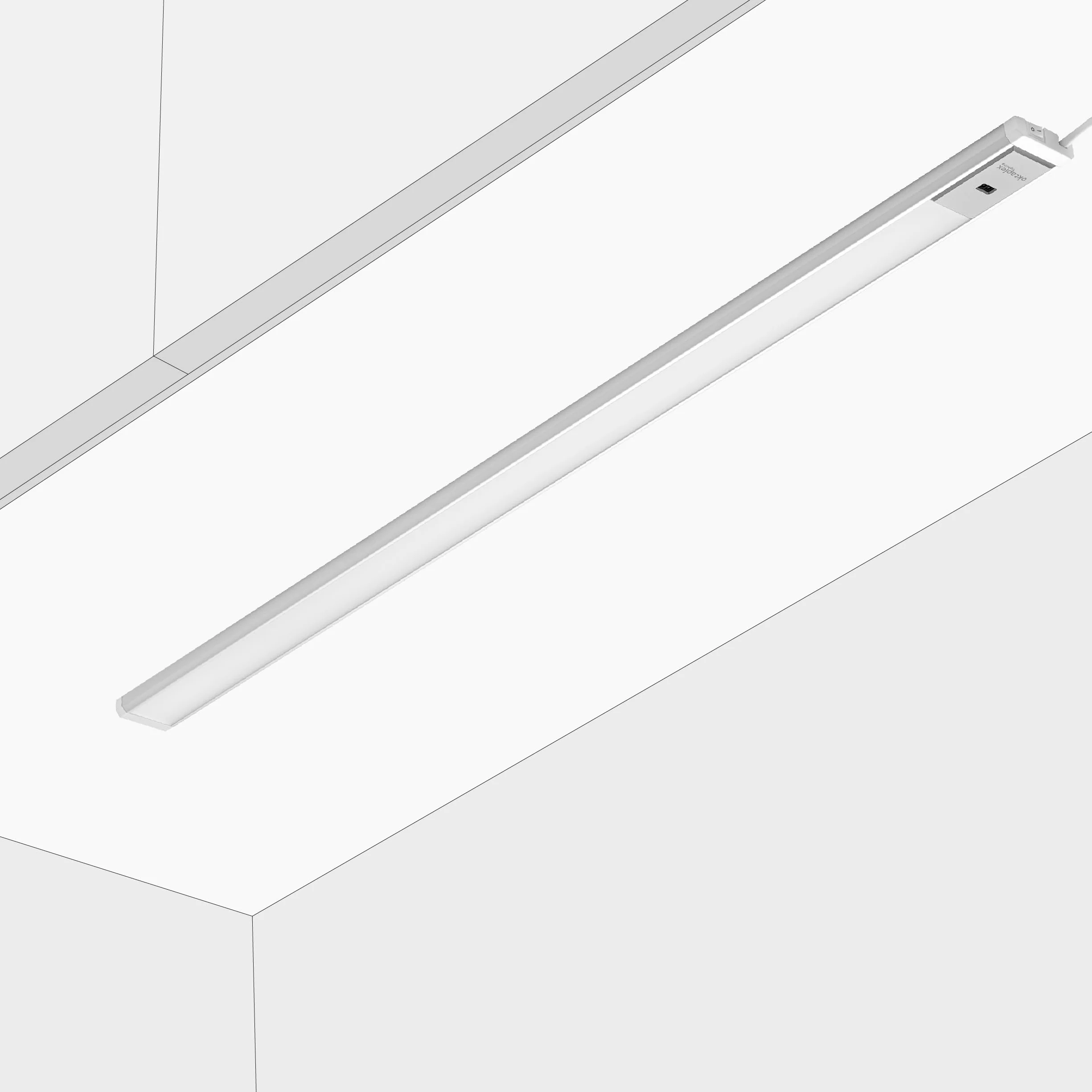 Oktaplex Riva oświetlenie szafki kuchenne LED 90cm ściemniania ciepła biel 730lm płaskie oświetlenie kuchenne z czujnikiem oświetlenie podszafkowe 10W srebrny