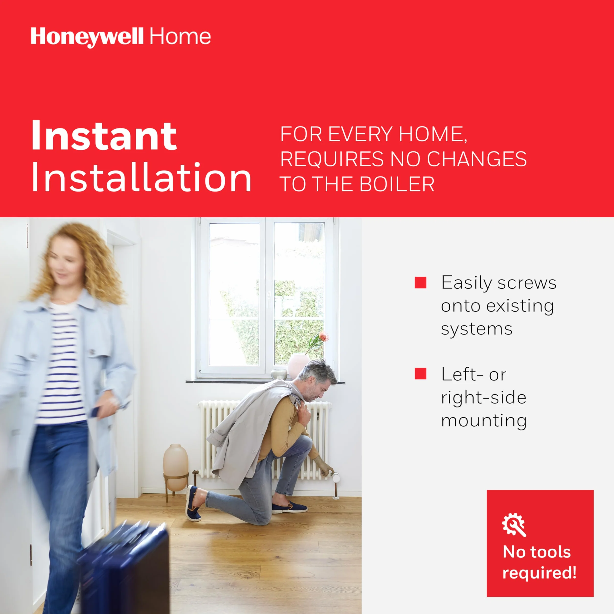 Honeywell Home Rondostat Hr27-2 Głowica Termostatu Biały 9,05 x 7,8 x 7,8 cm
