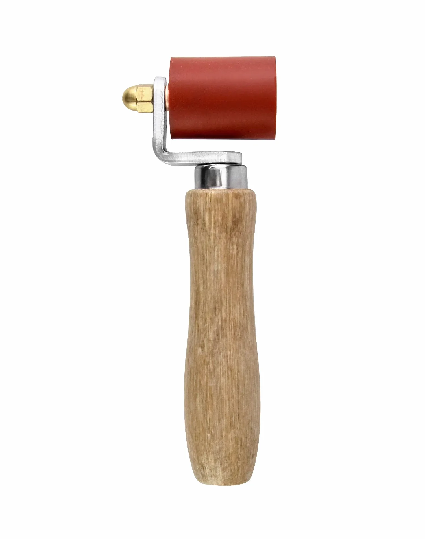 QWORK® Silikonowa rolka dociskowa, odporna na wysoką temperaturę twarda gumowa rolka dociskowa ręczna rolka dociskowa narzędzie do spawania PCV, 40 mm, czerwona