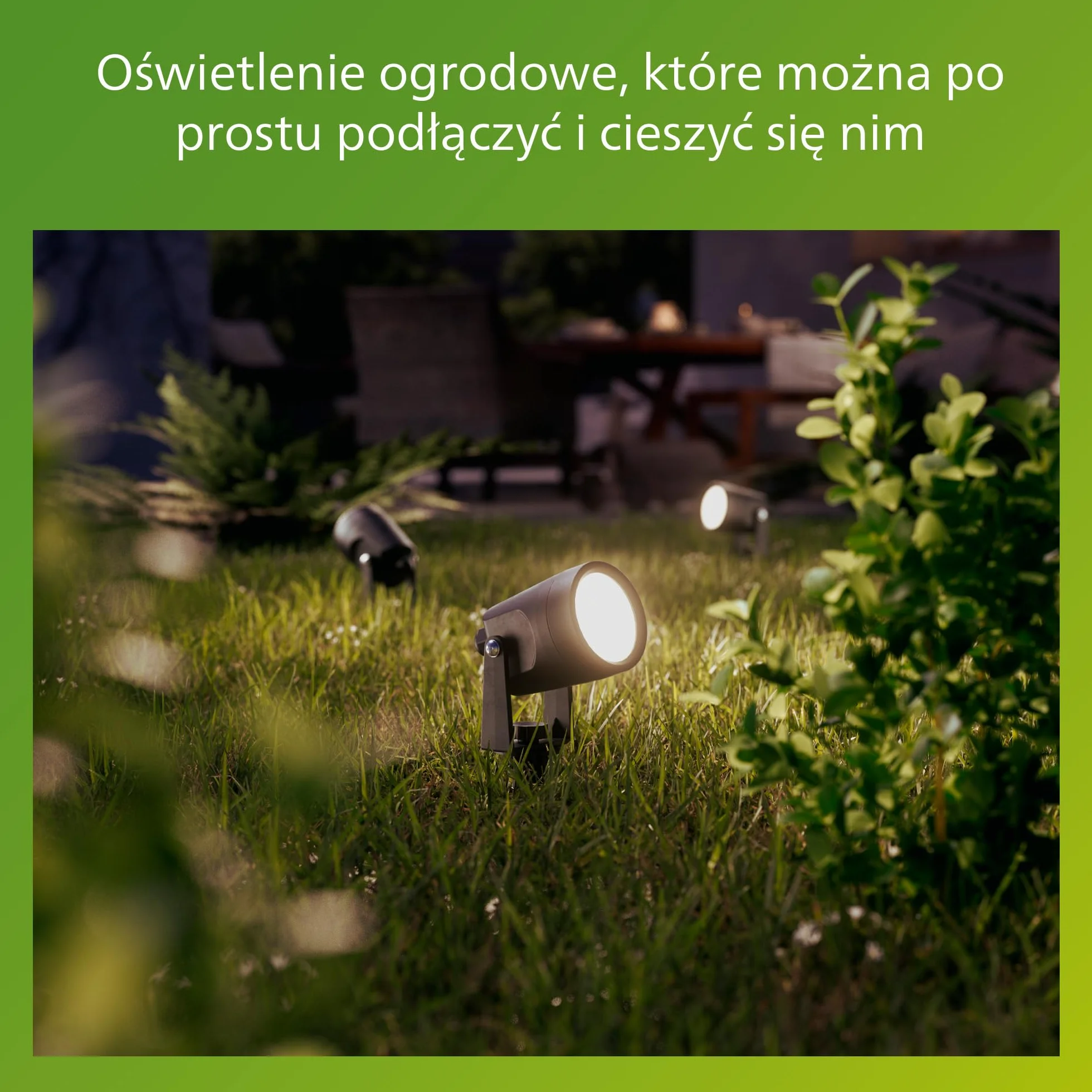 Philips Reuel Zewnętrzna Lampa Punktowa 24 V GardenLink Niskonapięciowa, 2700 K, 180 lm, Czarna, Zestaw Rozszerzeń