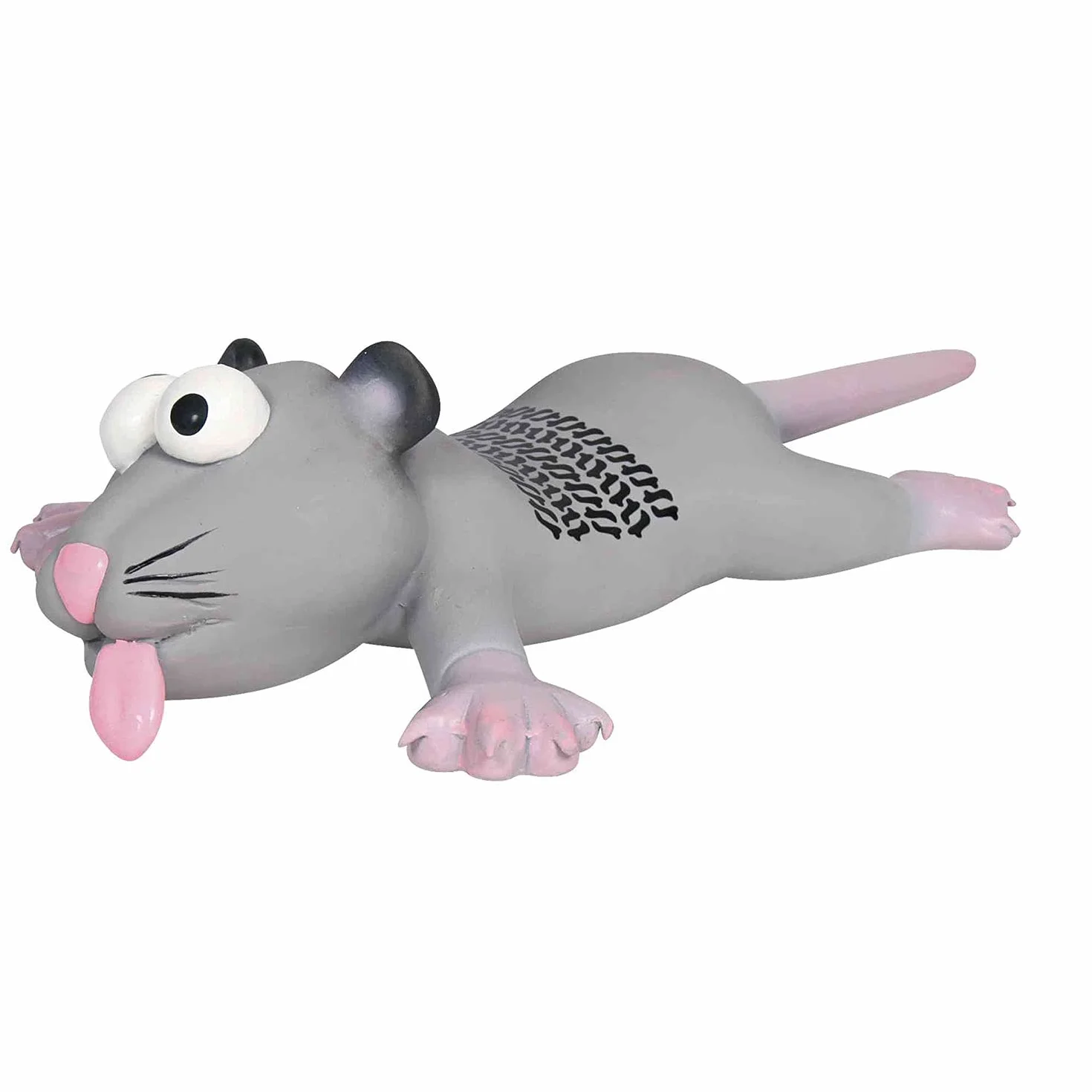 Trixie Szczur lub mysz, opony, lateksowa zabawka dla psa, 22 cm (różne kolory)