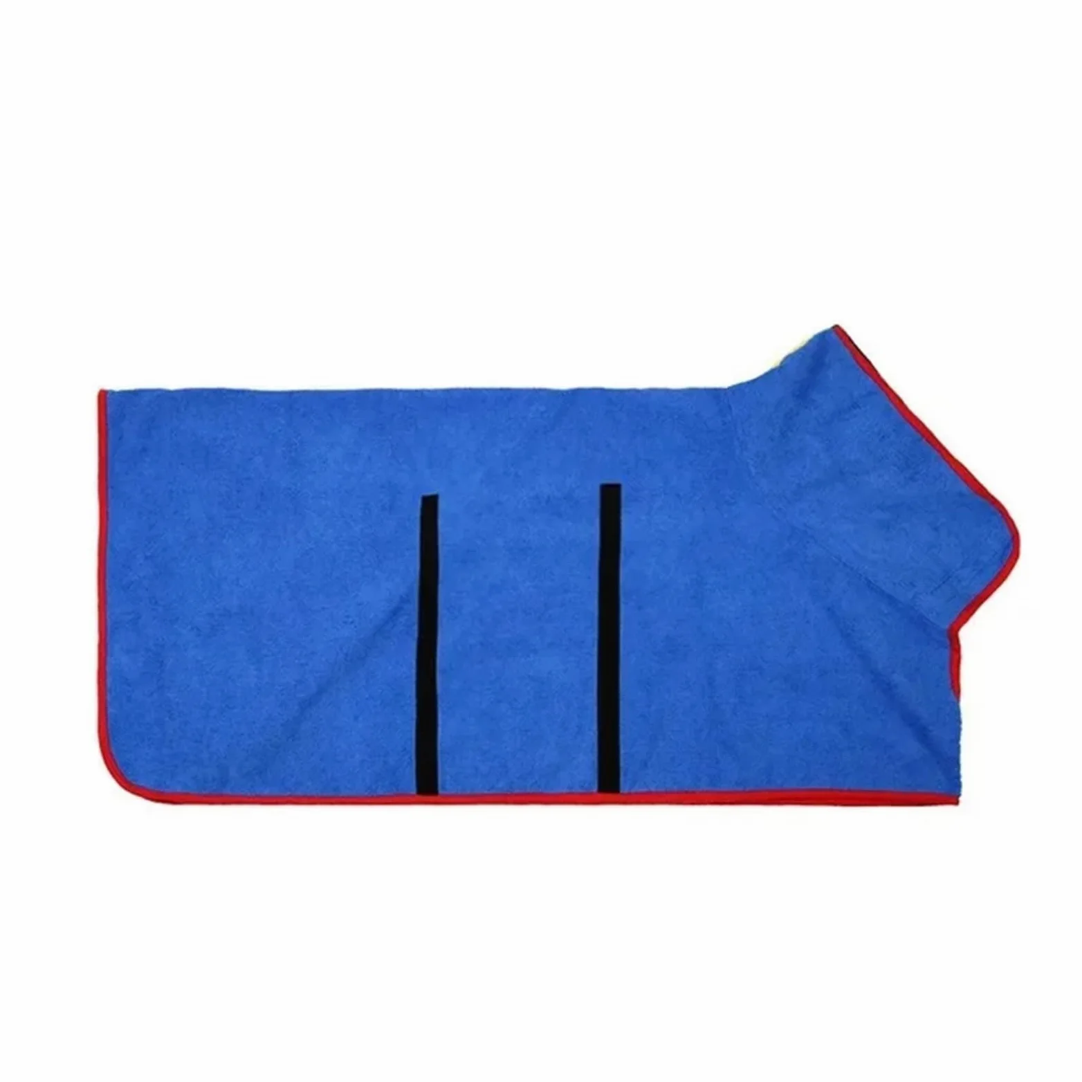 Szlafrok dla psa Ręcznik Suszący płaszcz zwierząt domowych Ubrania regulowane dużych średnich małych psów Kot Plaża chłonna z mikrofibry(Red,XL)