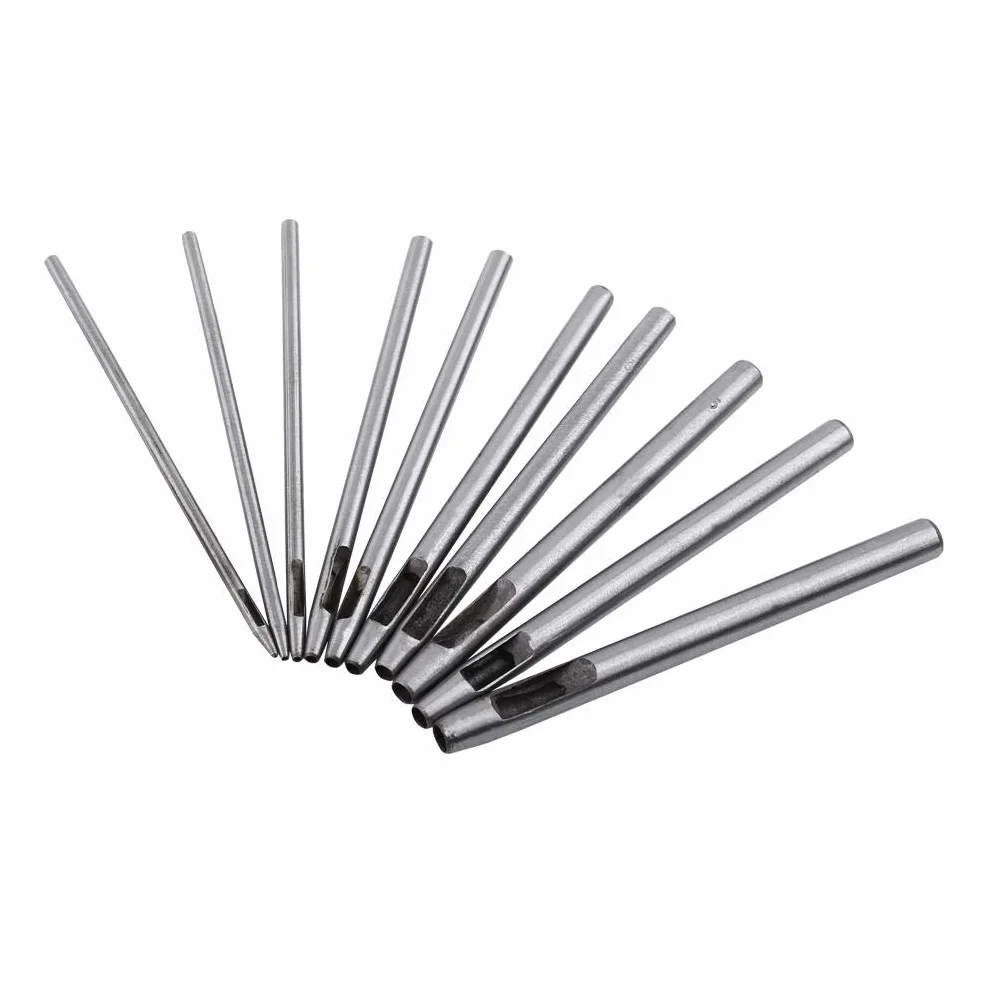 100 0.5–5mm Hollow Hole Punch DIY Zestaw narzędzi do dziurkowania skóry do pasków do zegarków