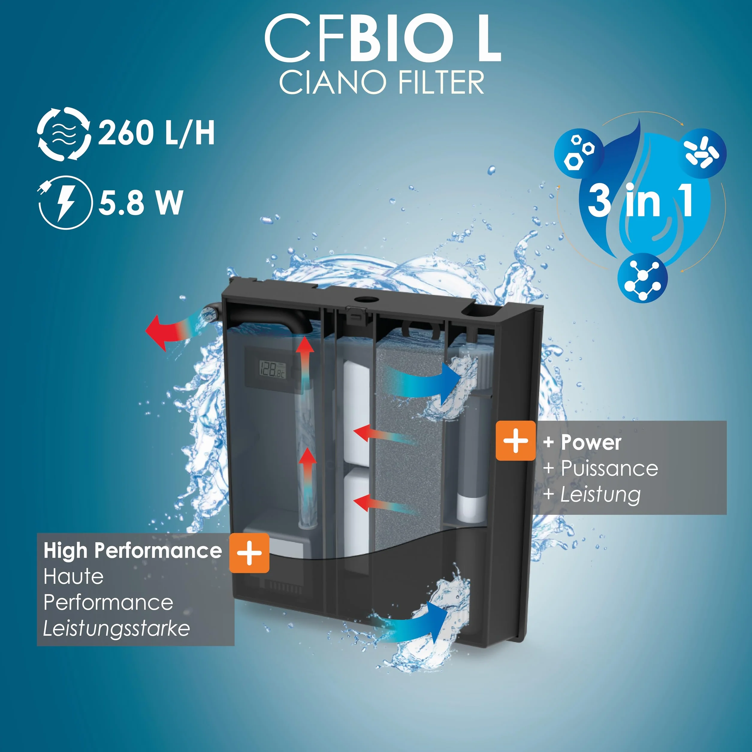 CIANO Akwarium Emotion Pro 40 Czarny