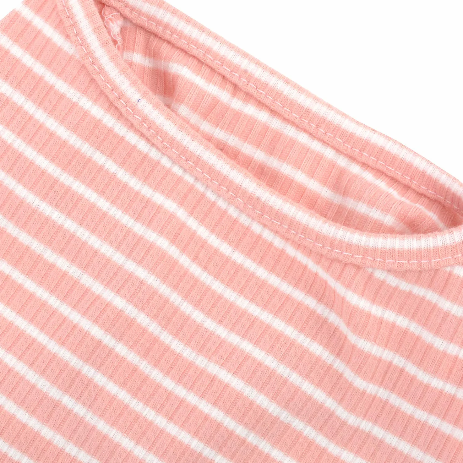 Koszula dla psa w paski bawełniane ubrania na piesek uroczy szczeniak T-shirt odzież dla zwierząt dla małych psów letnia kamizelka dla zwierząt domowych, różowa, XXL
