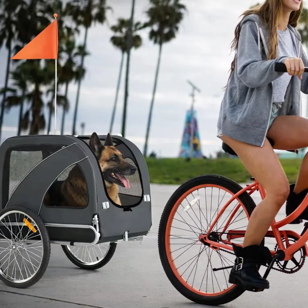 RESSER Przyczepka Rowerowa dla Psa Zwierząt Kota do Roweru Przewozu Transportowa