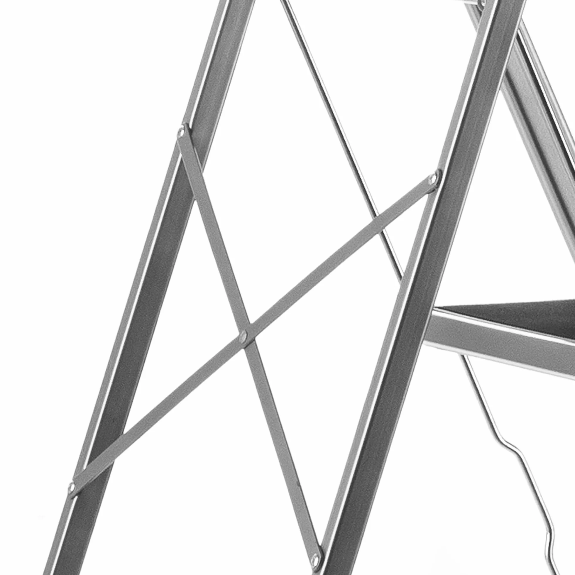 KADAX Drabina aluminiowa 3-stopniowa 105 x 76 cm nośność 150 kg składana antypoślizgowa