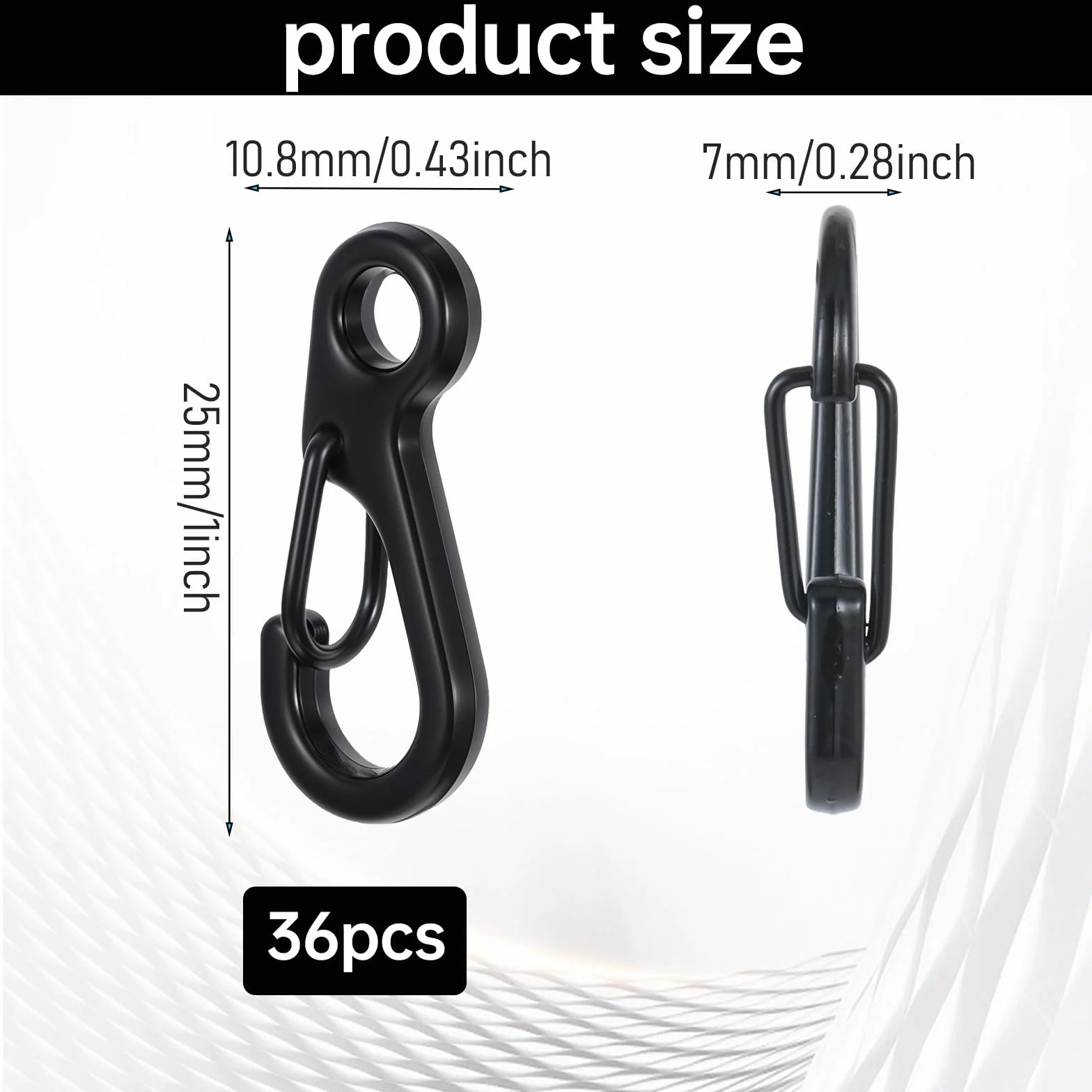 36 szt. mini karabińczyk klips 1 cal mały karabińczyk metalowy mały sprężynowy karabińczyk szybkie zwalnianie karabińczyk brelok klips do paska aparatu plecak breloki akcesoria