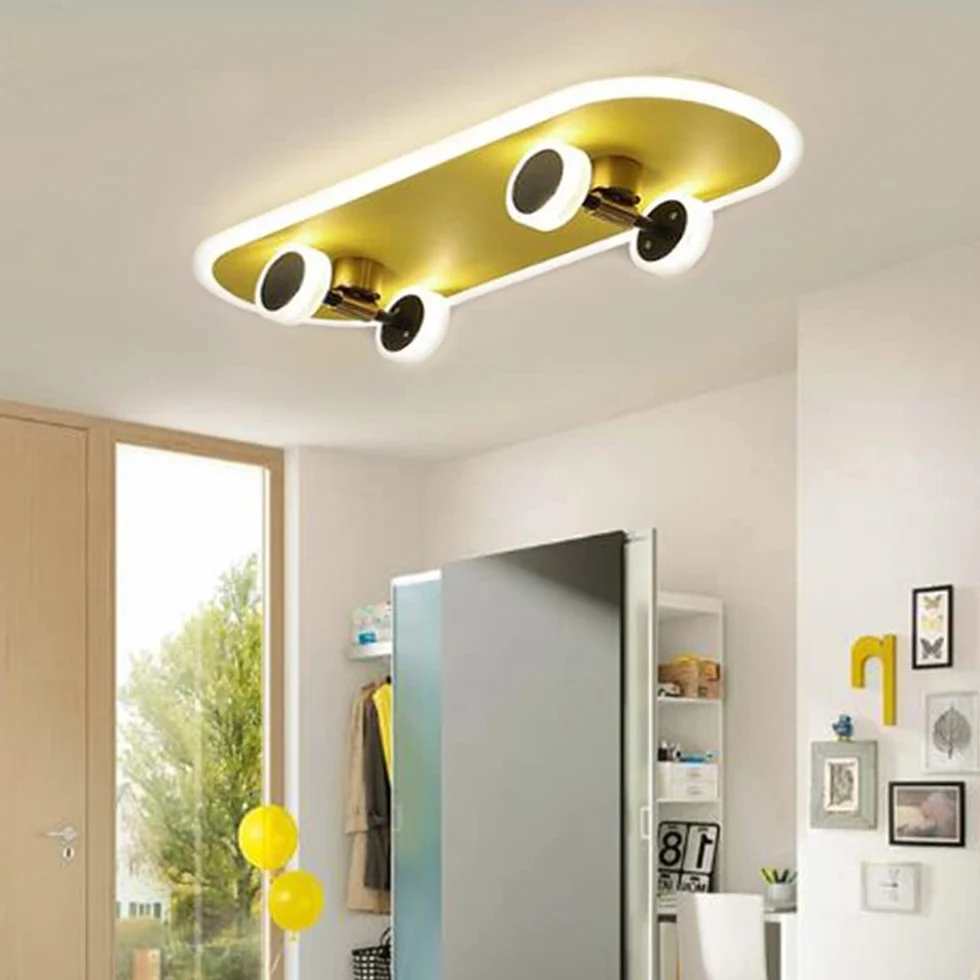 Lampa sufitowa LED dla dzieci deskorolka ściemnialna akryl 60cm
