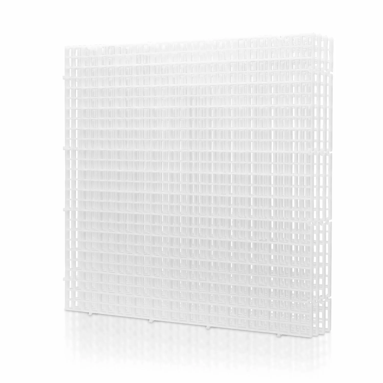 LINLAN 4 sztuki 30 cm x 30 cm kratka do akwarium z tworzywa sztucznego, przegroda na jajka do samodzielnej filtracji i ochrony dna w Aquascaping (biała, bez akcesoriów)