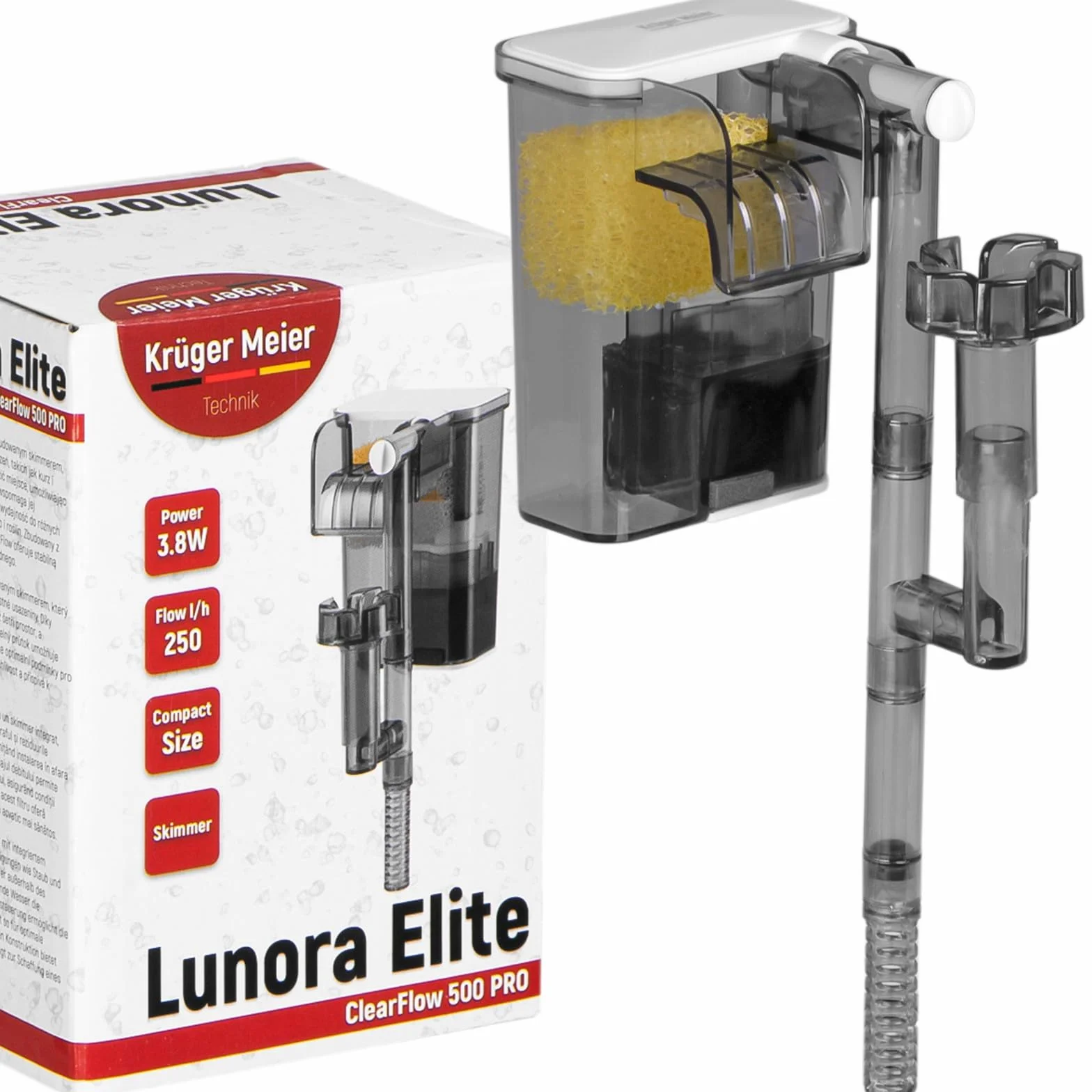 Kruger Meier Lunora Elite 500 - filtr kaskadowy do akwarium 15l - 35l