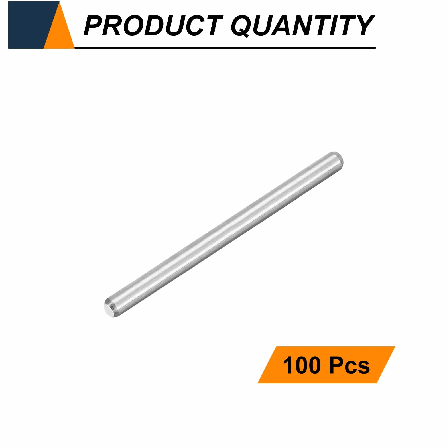 QUARKZMAN 100 sztuk kołków rozporowych M2 (2 mm) x 25 mm 304 stal szlachetna cylindryczne kołki do regałów elementy mocujące do urządzeń metalowych, mebli drewnianych "zrób to sam" montaż srebrny