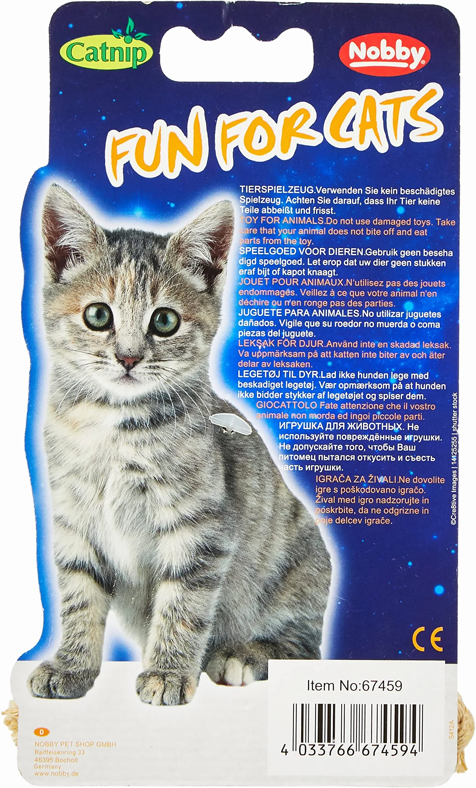 Nobby Fun For Cats Pluszowe Kaczątko z Kocimiętką, Wielokolorowa, 10 cm