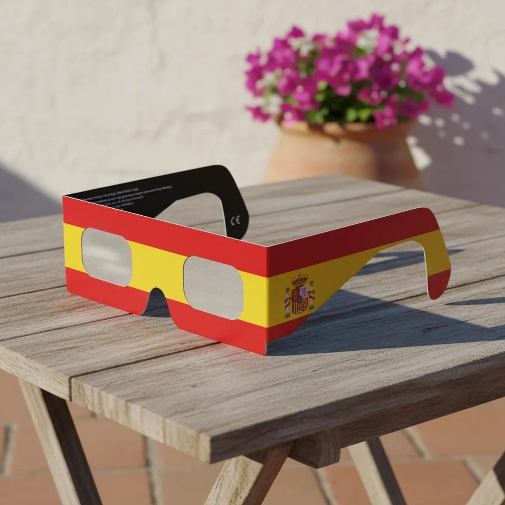 Absolute Eclipse ES Okulary do zaćmienia słońca hurtowo - testowane przez ISO 12312-2 i certyfikat CE - zalecany przez AAS producent UE - 2026 Eclipse Europe