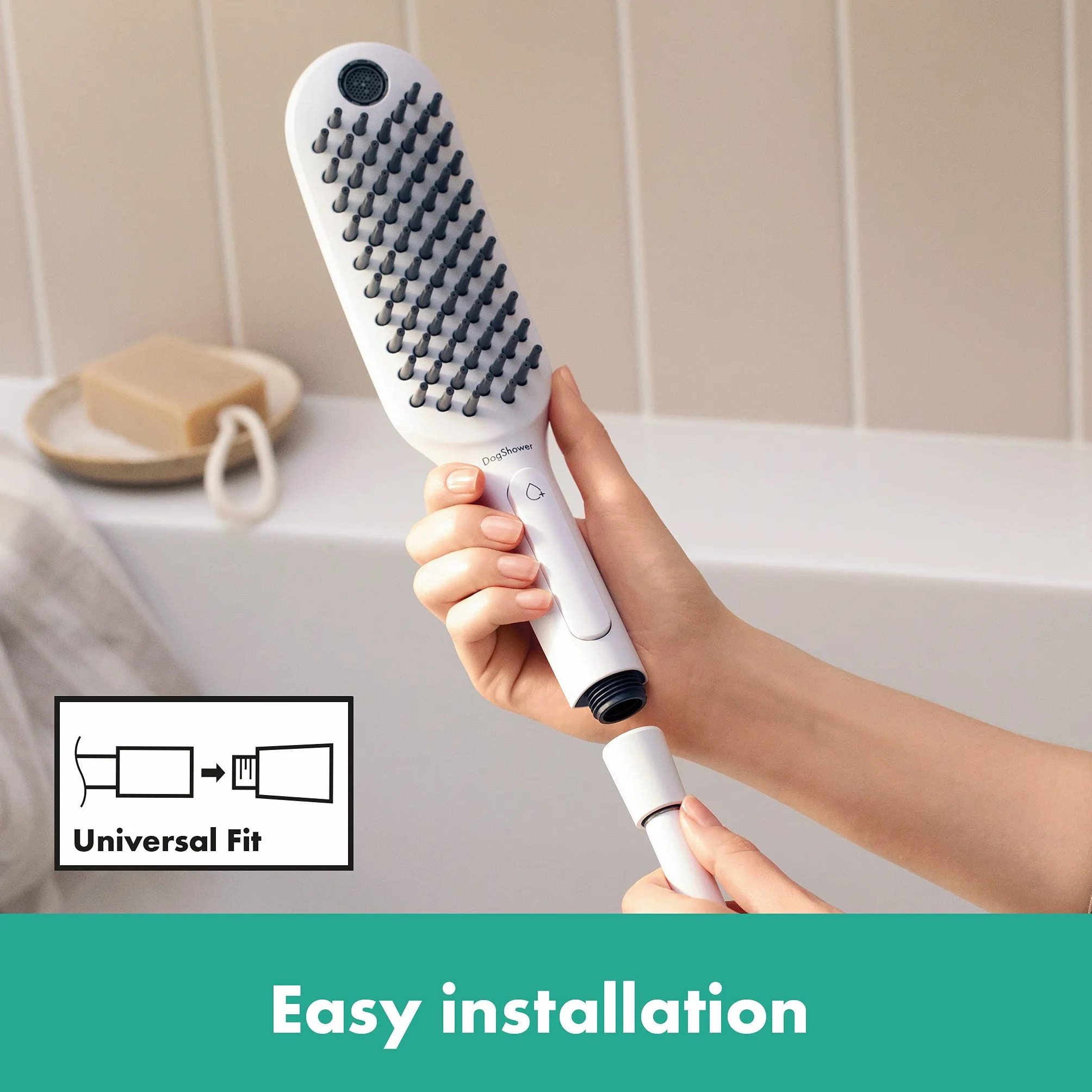 hansgrohe DogShower Główka prysznicowa dla psów 150 3jet z masującymi dyszami biały matowy, 26640700