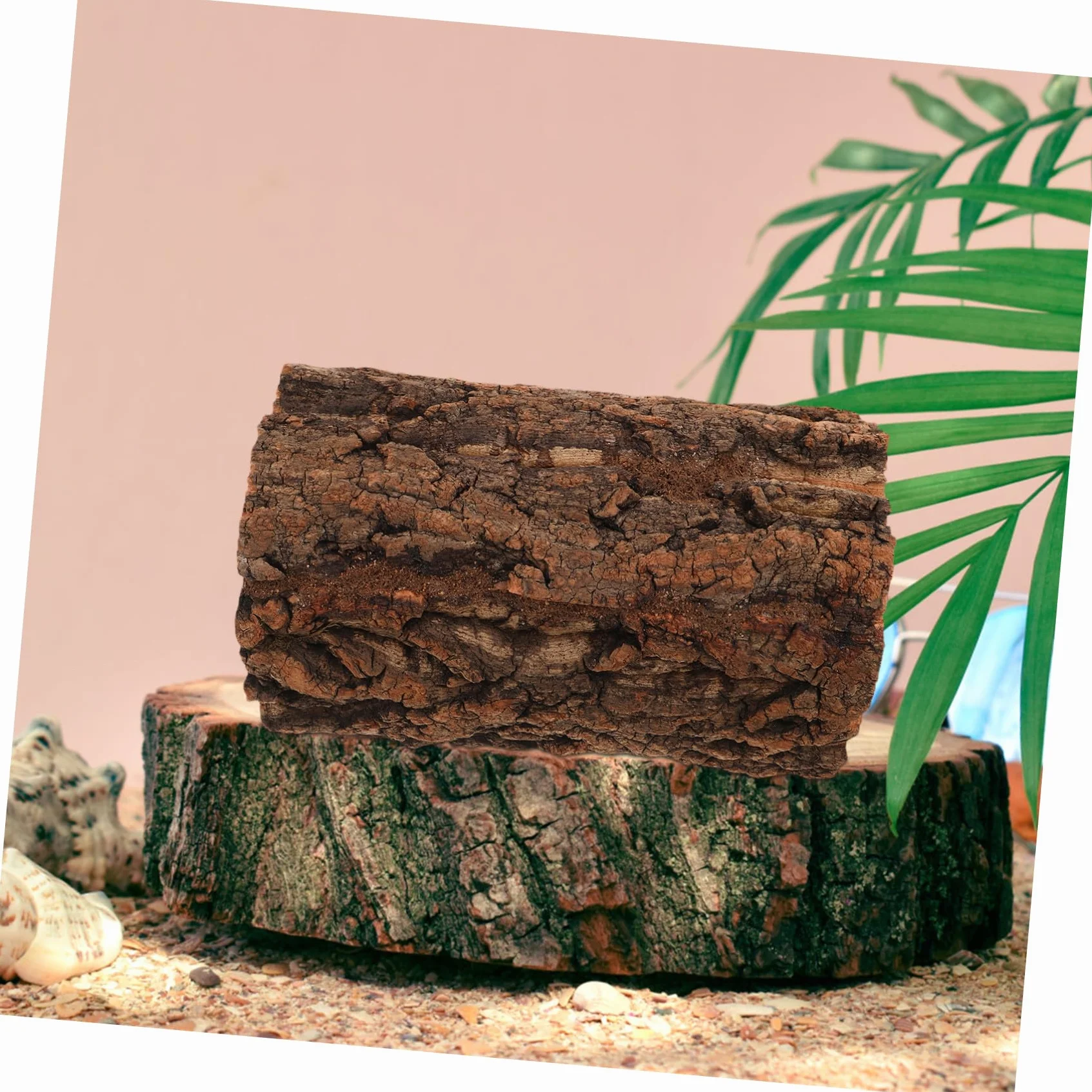 Naturalny Korowy Schron dla Gadów Drewniany Pień z Otworem Wilgotne Kryjówka Bezpieczne Schronienie dla Gekona Żółwia i Żaby Dekoracja Terrarium Rainforest