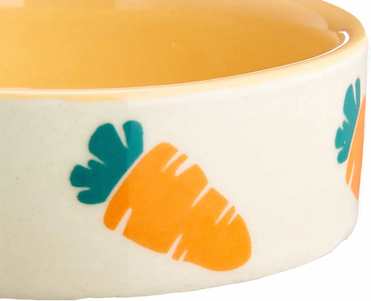 Nobby Ceramiczna miseczka "CARROT" beżowa/pomarańczowa Ø7,5 x 2,5 cm