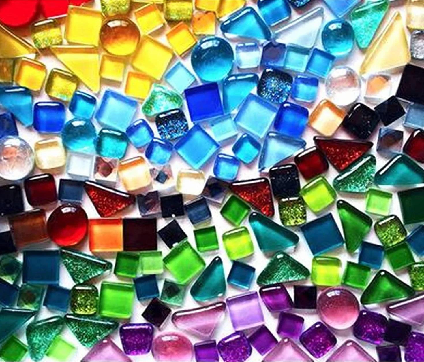 Kryształowe płytki mozaikowe 200 g mieszane kolory DIY dla dzieci dekoracja domu