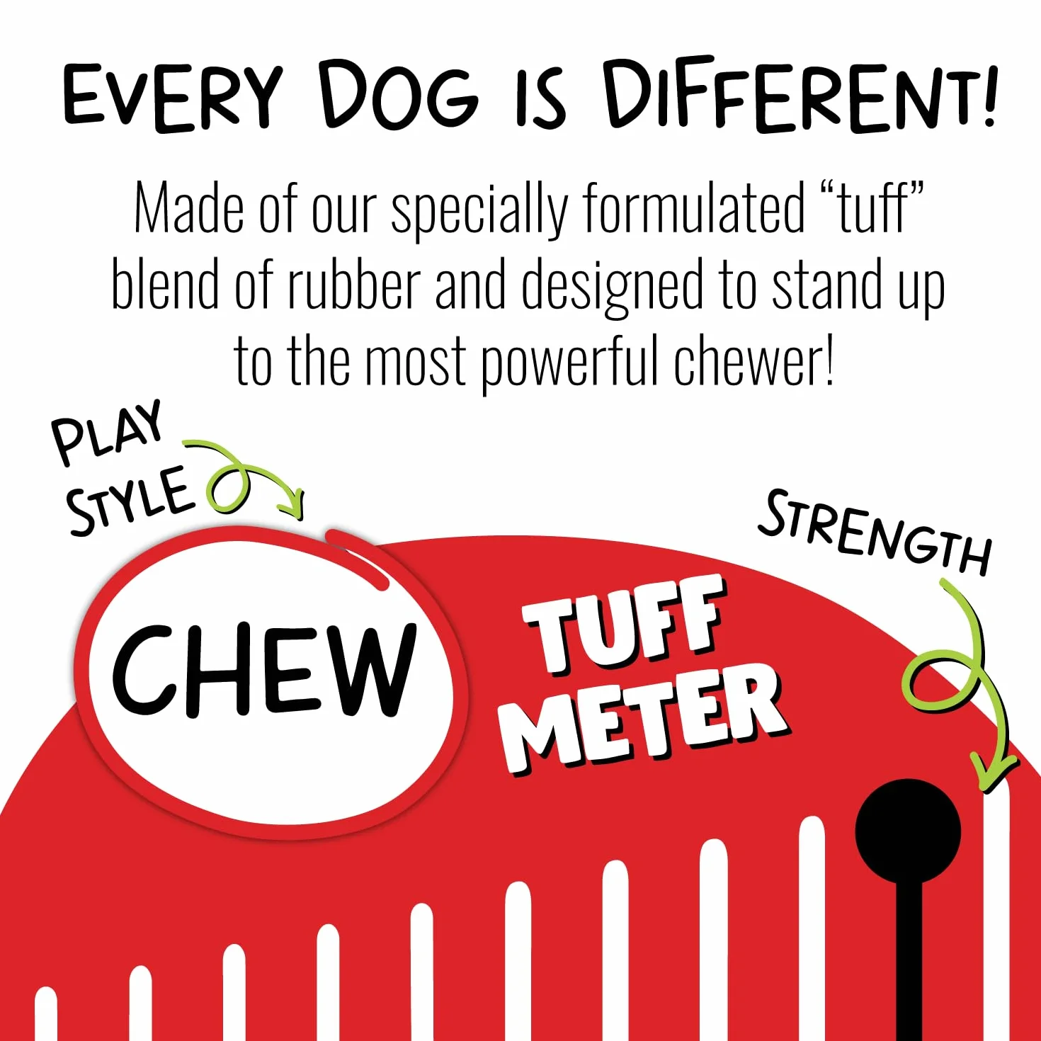 Jolly Pets Tuff Treader JTR23 Zabawka dla psa z uchwytem, 15,2 cm, czerwona, 15,2 cm, tuff Treader, L/XL