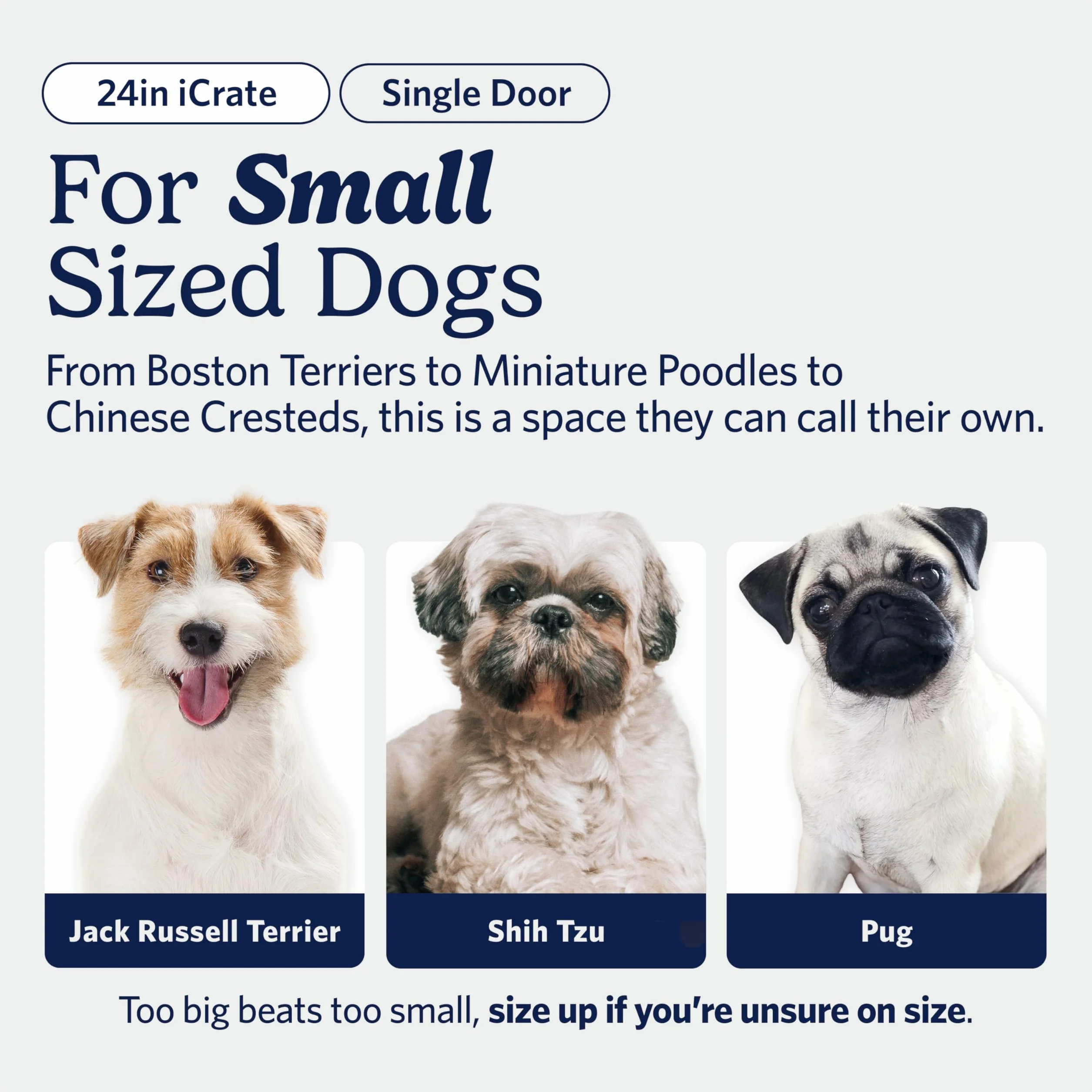 MidWest Homes for Pets Nowo ulepszona pojedyncza skrzynia dla psa iCrate o długości 60,96 cm, zawiera szczelną patelnię, nóżki chroniące podłogę, panel działowy i nowe opatentowane funkcje, różowy,