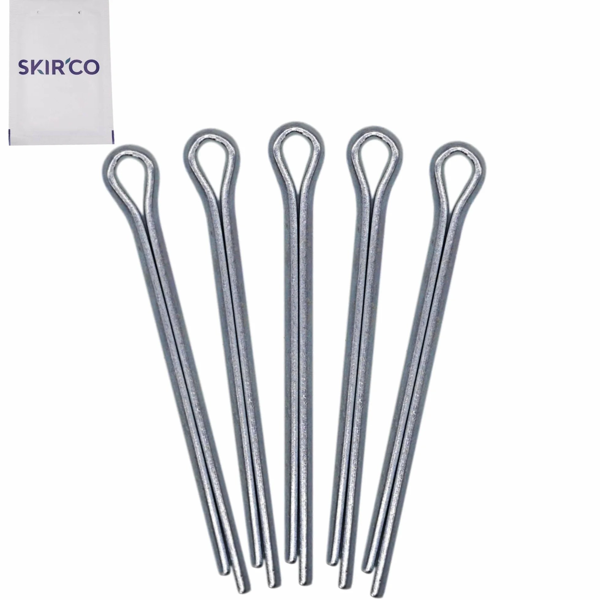 SKIR'CO (5 szt.) Zawleczki ze stali ocynkowanej 4 x 50 mm, Zawleczki, DIN 94, Zawleczki metalowe