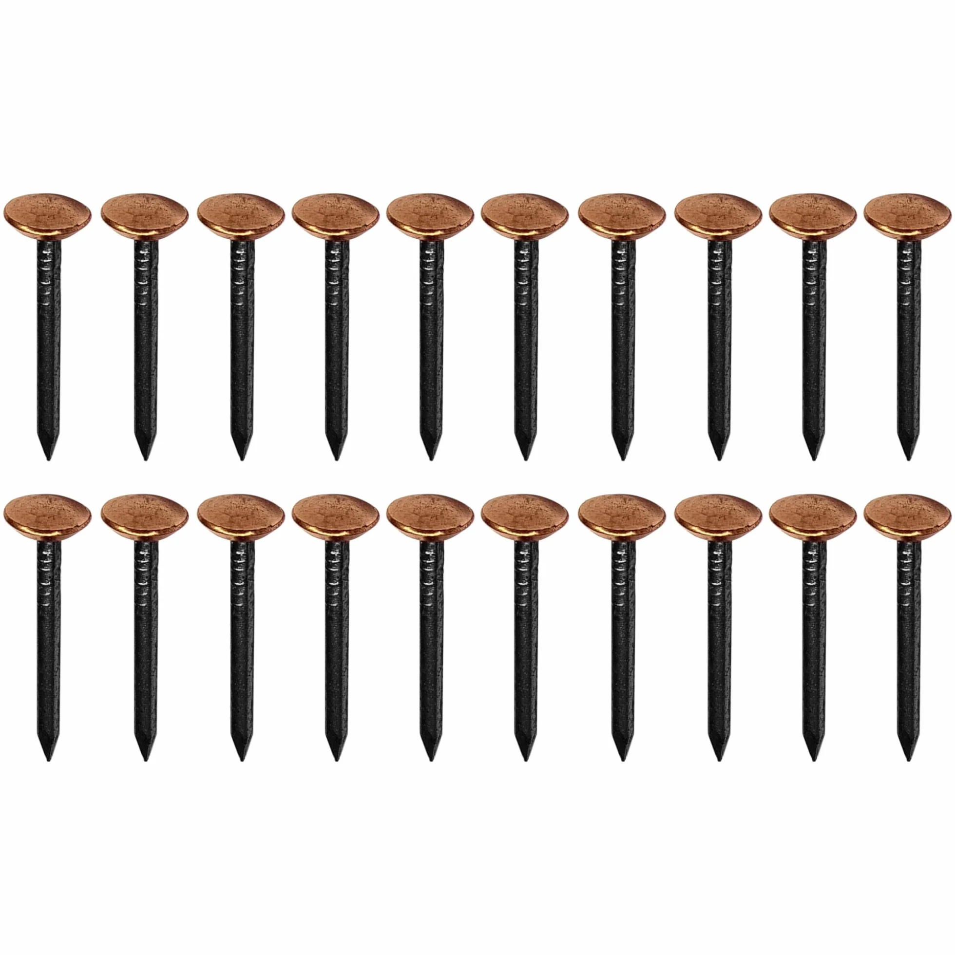 Gwoździe stalowe miedziane 2x20mm do mocowania zdjęć dekoracyjne 20 sztuk