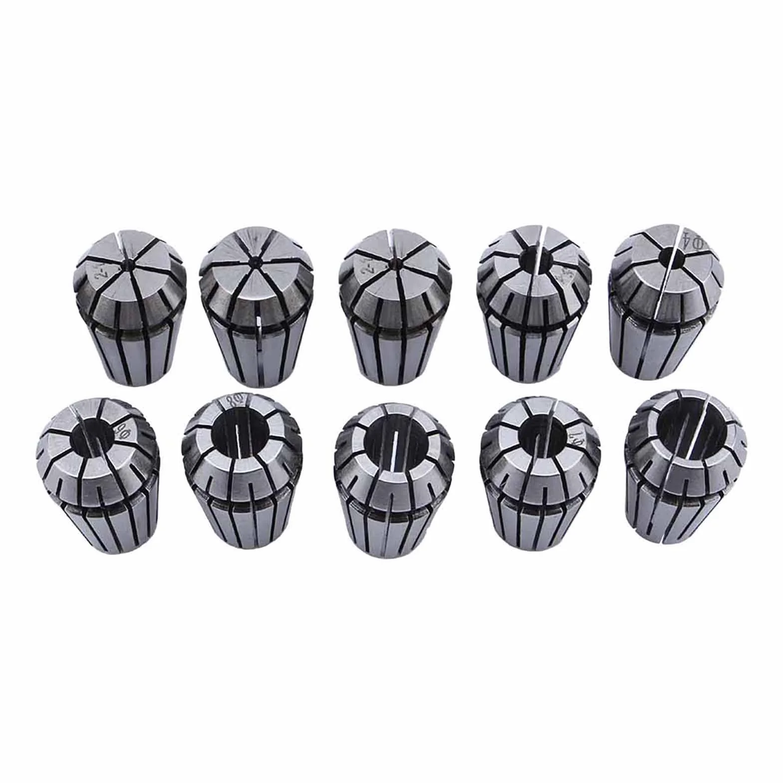 10 Sztuk Uchwytów Tulei Zaciskowych, Zestaw Tulei Zaciskowych ER16 od 1 do 10 Mm, Zestaw Uchwytów Tulei Zaciskowych o Wysokiej Precyzji, Uchwyty ER16 Frezarki CNC NarzęDzia do Frezarek
