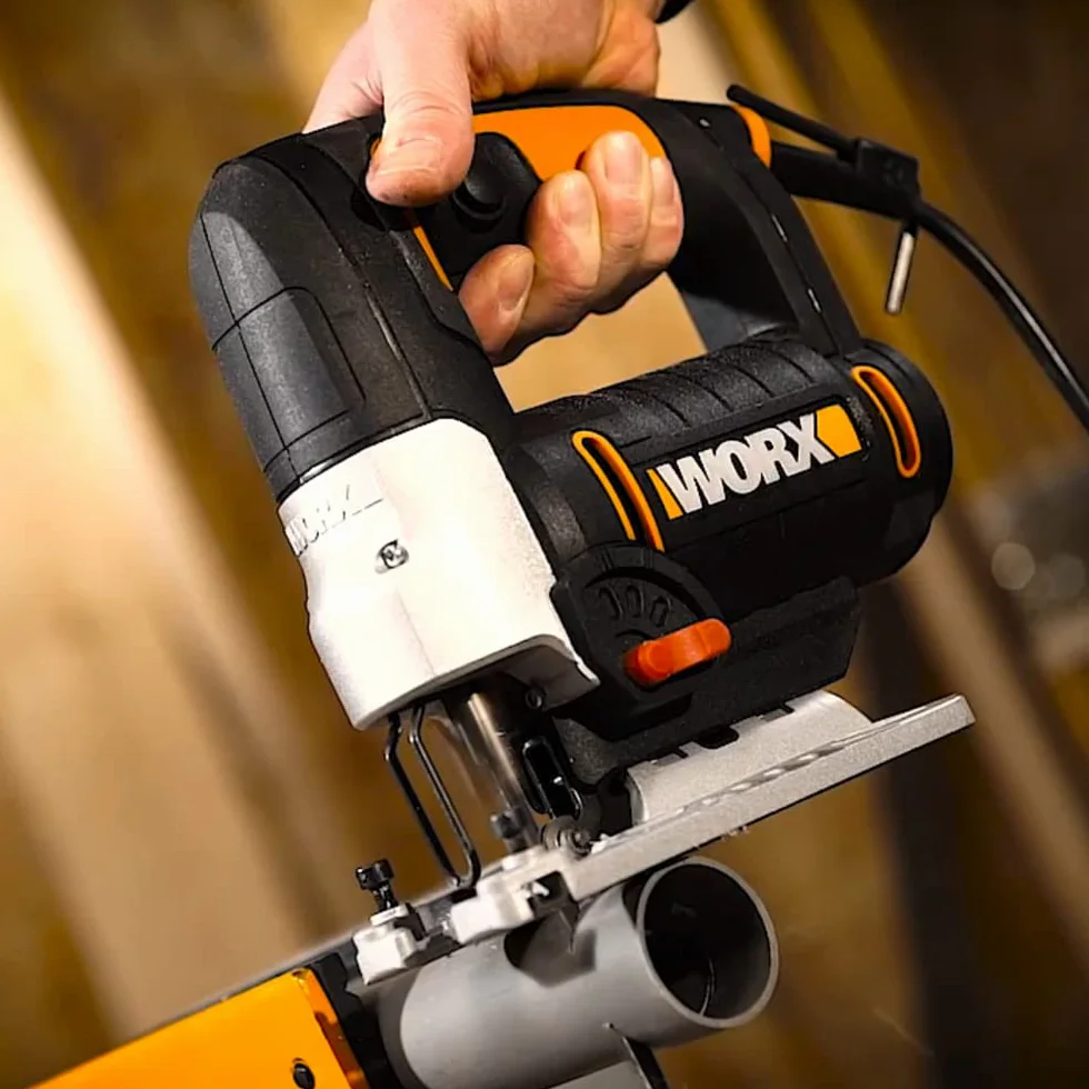 WORX WX478.1 wyrzynarka 650 W – wyrzynarka wahadłowa z elektroniką obrotową do precyzyjnego cięcia drewna, metalu i PCW – z walizką na narzędzia