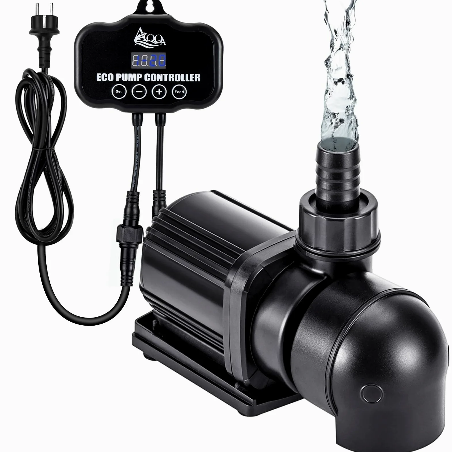 AQQA Pompa wodna do akwarium 85 W 12000 l/h regulowana pompa głębinowa cicha amfibi