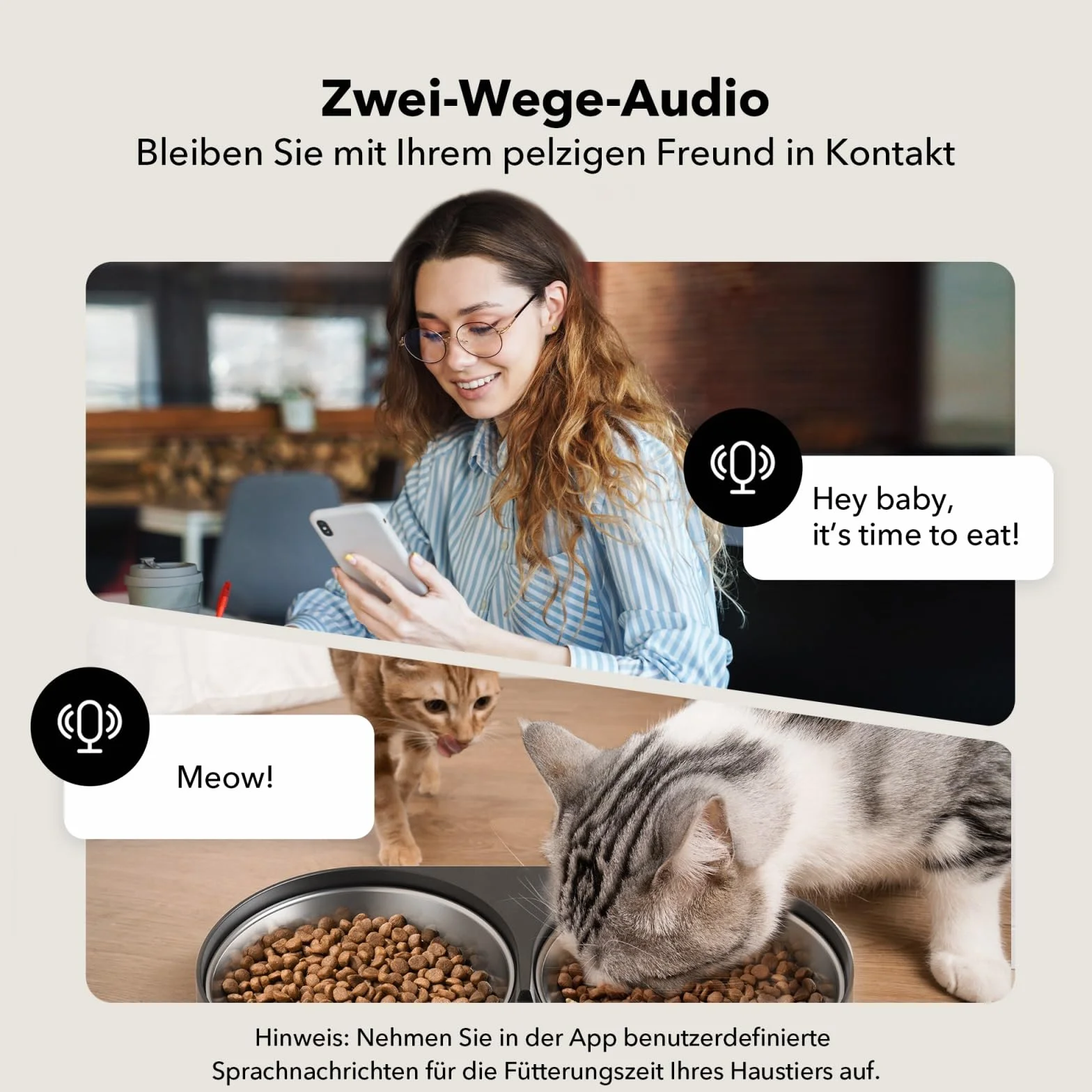 PETLIBRO ETLIBRO Dozownik karmy 2 kot z kamerą 1080P, 5G i 2,4G WiFi automatyczny karmnik dla zwierząt z miskami ze stali nierdzewnej, miski dla kotów lub psów