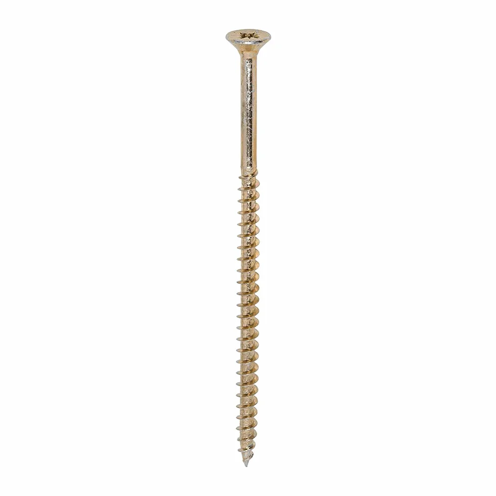 TIMCO Solo wkręty do drewna 5,0 x 100 mm – łba stożkowa – żółta (pudełko 100) – 50100SOLOC, 5,0 x 100 mm, zestaw 100 sztuk